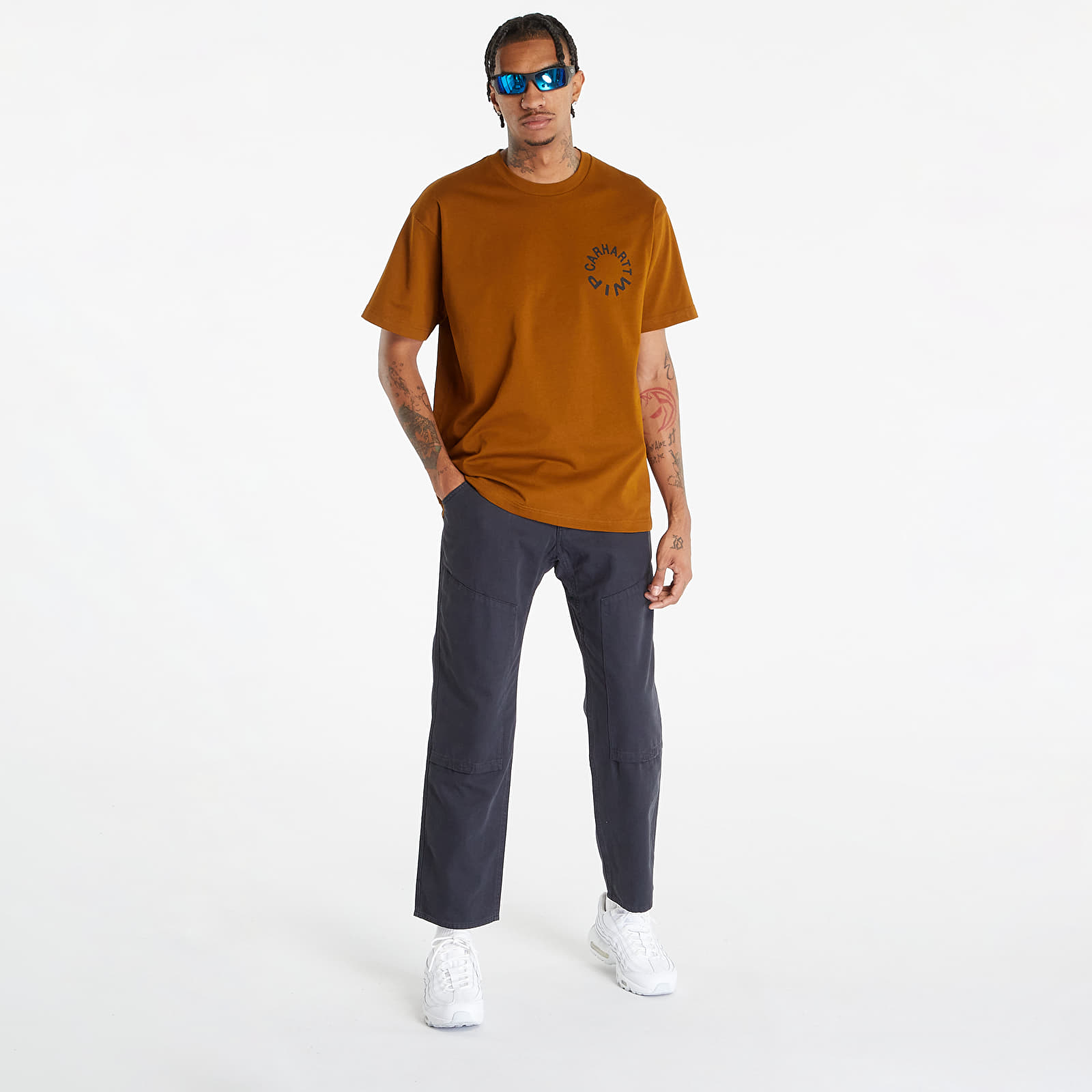 T-Shirts Carhartt WIP Short-sleeve Work Varsity T-Shirt Deep H Brown/ Black