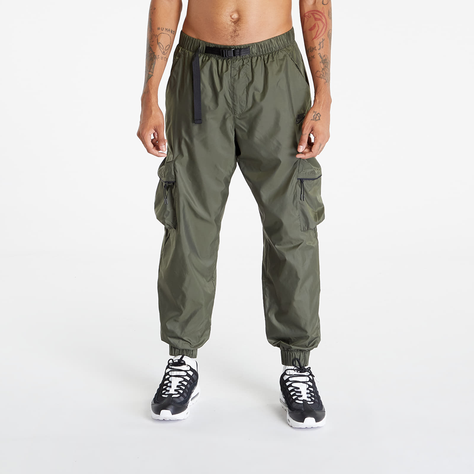 Pants Nike Tech Men's Lined Woven Pants Cargo Khaki/ Black