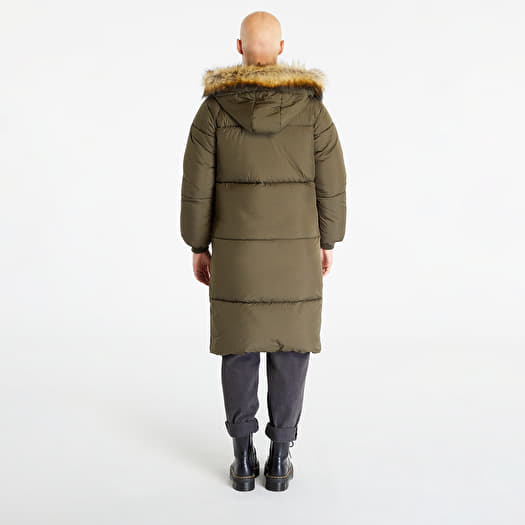 Jackets and Coats Urban Queens Fur Oversize Ladies | Darkolive/ Faux Puffer Beige Classics Coat