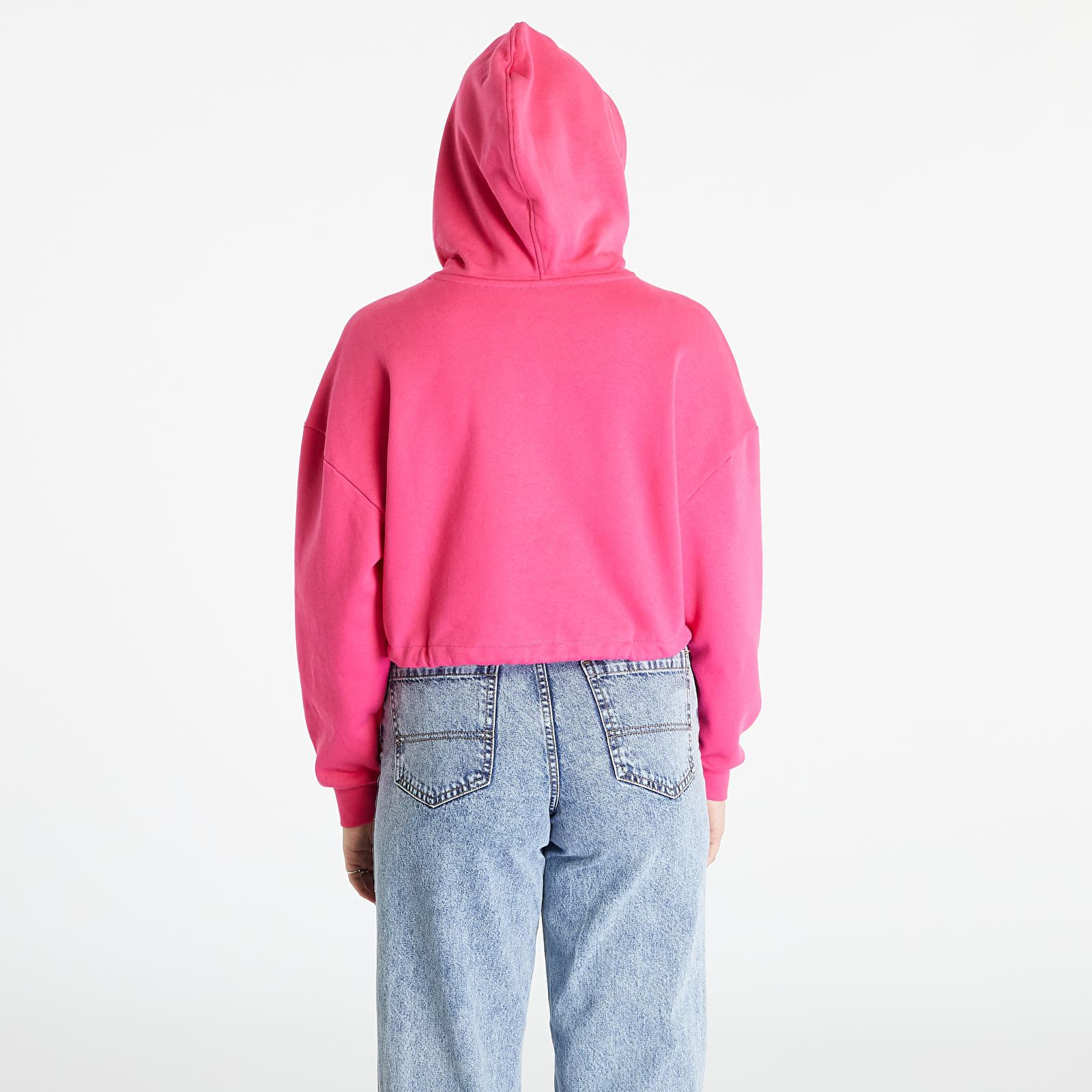 Hoodies en truien Urban Classics Ladies Cropped Oversized Hoodie Hibiskuspink