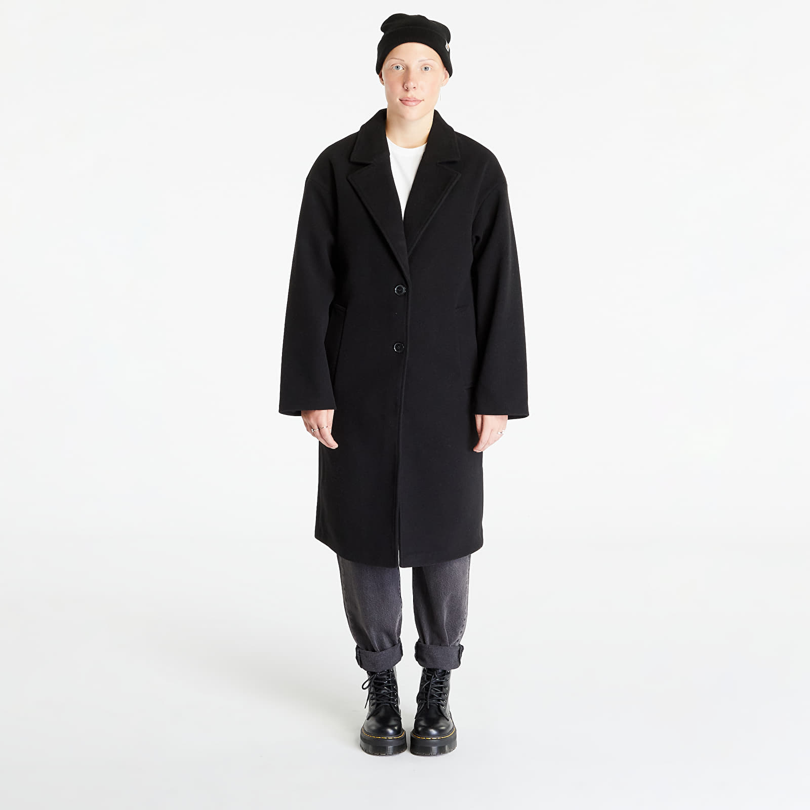 Kurtki i płaszcze Urban Classics Ladies Oversized Long Coat Black