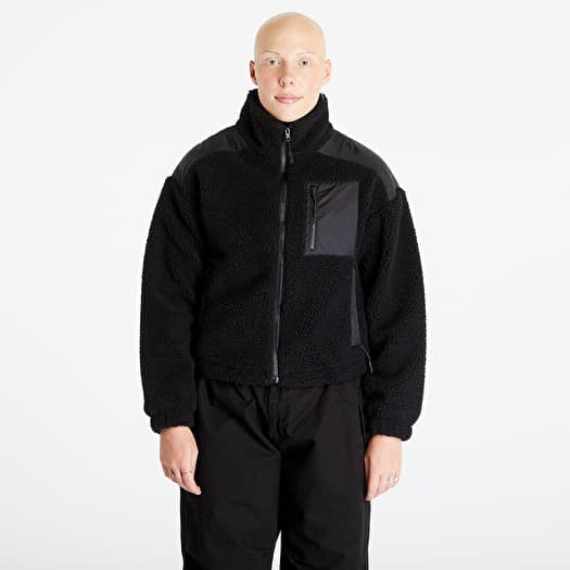 Jackets and Coats Urban Classics Ladies Sherpa Mix Jacket Black | Queens