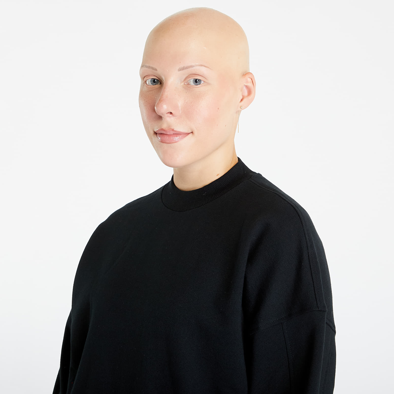 Mikiny Urban Classics Ladies Oversized Organic Crewneck Black