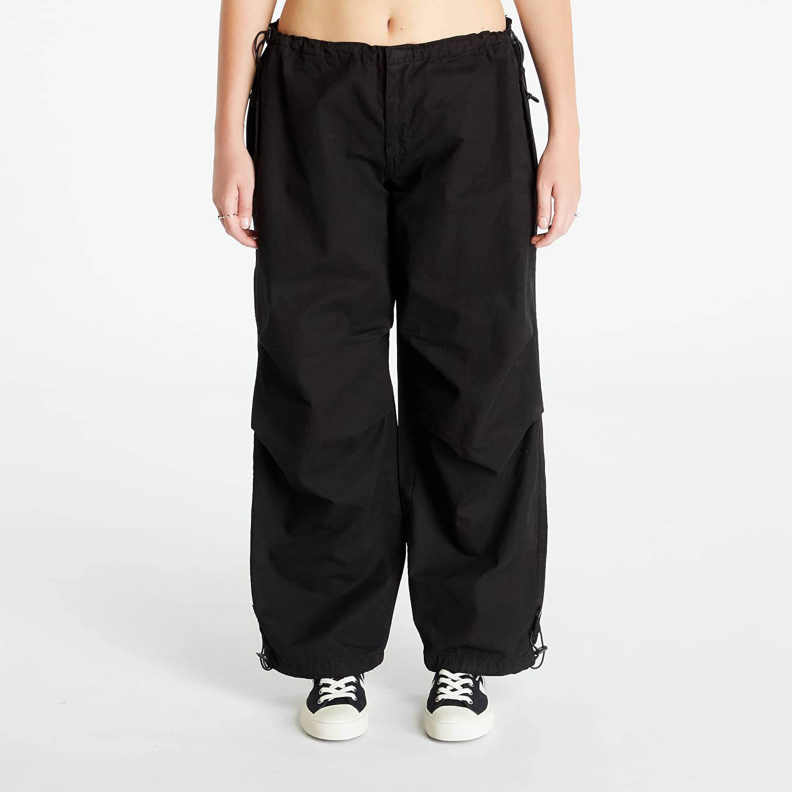Pants and jeans Urban Classics Ladies Cotton Parachute Pants Black | Queens