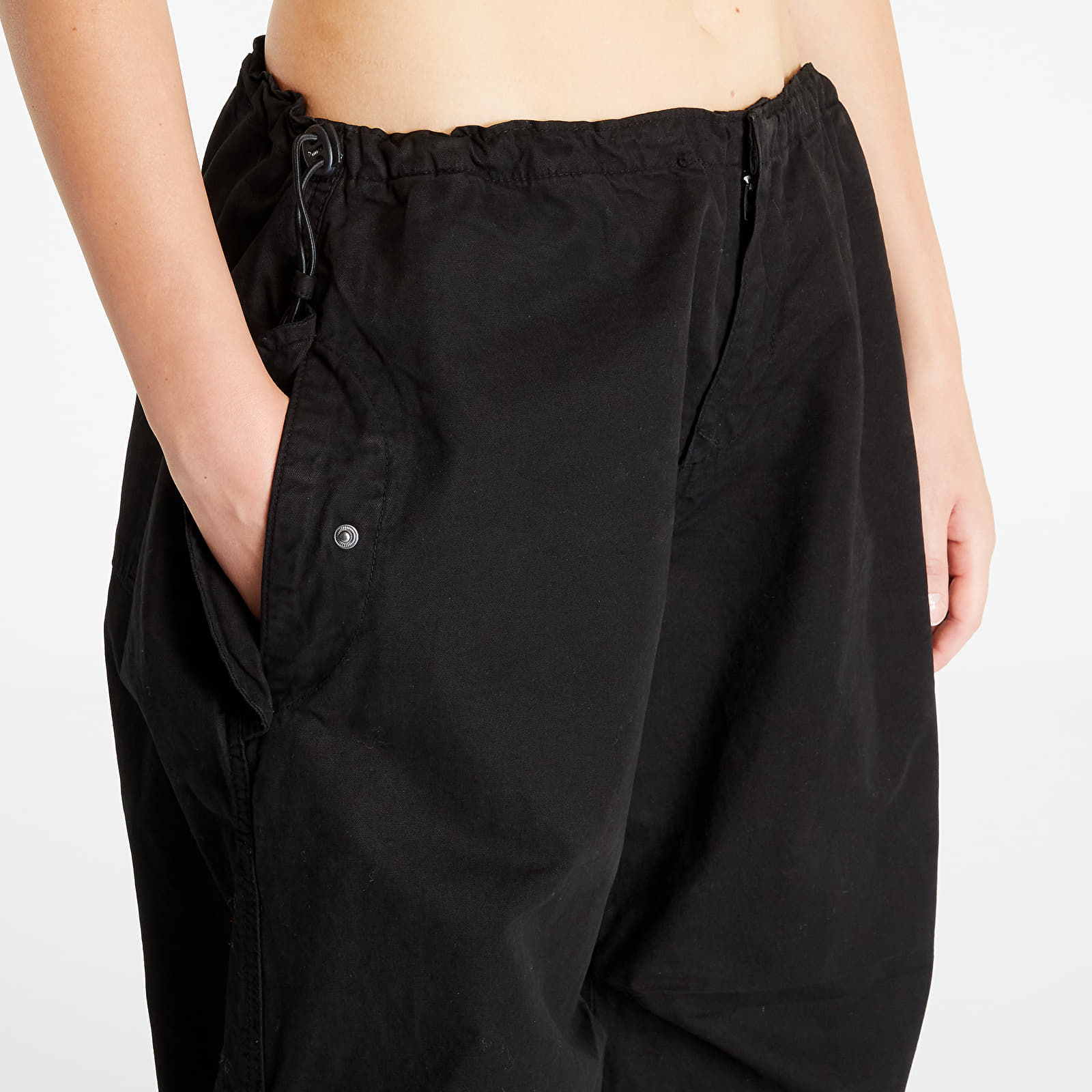 Pants and jeans Urban Classics Black Ladies Cotton | Parachute Queens Pants