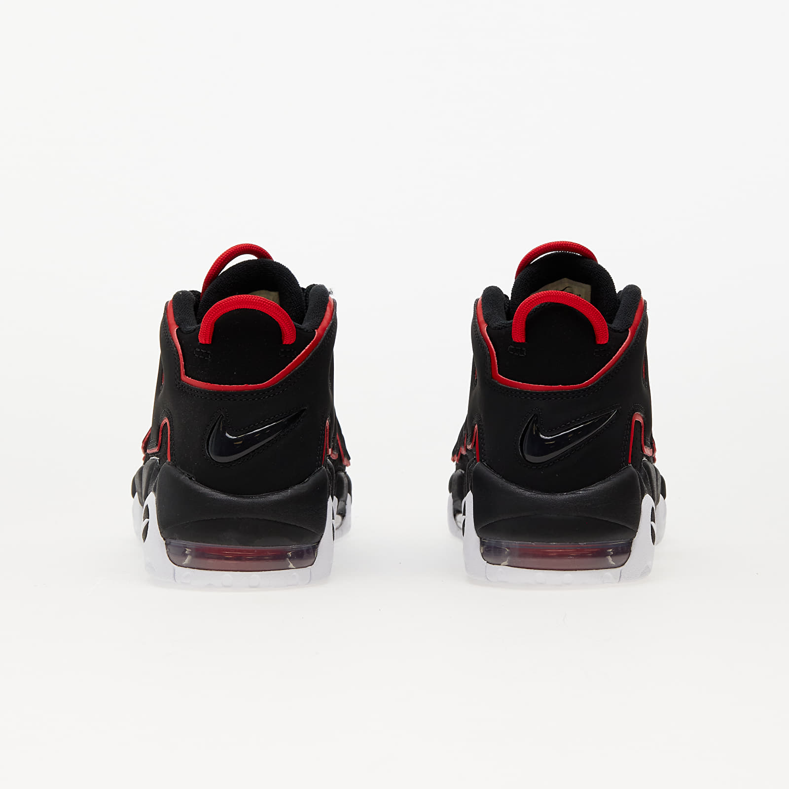 Nike uptempo black red cheap
