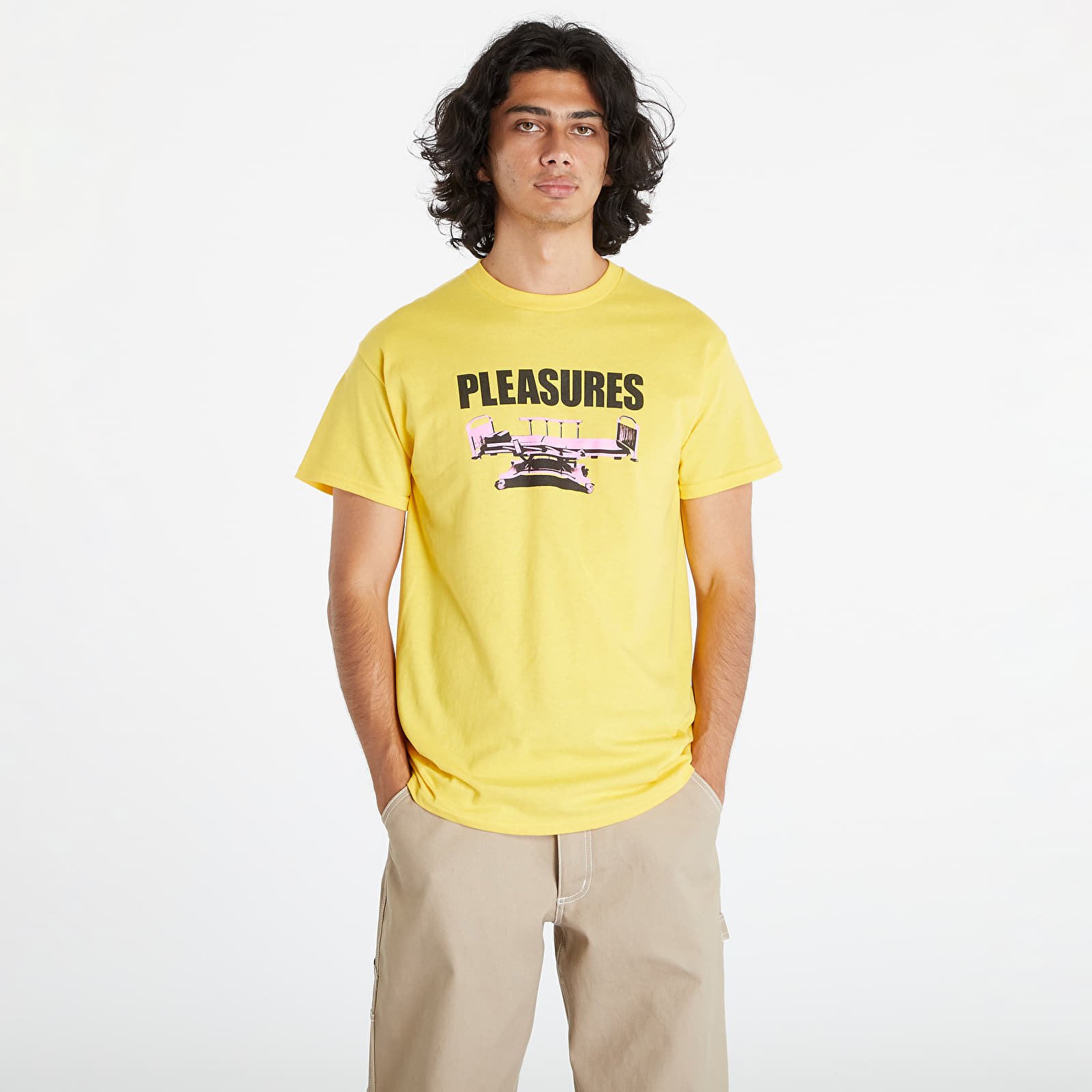 T-shirt PLEASURES Bed T-Shirt Yellow S