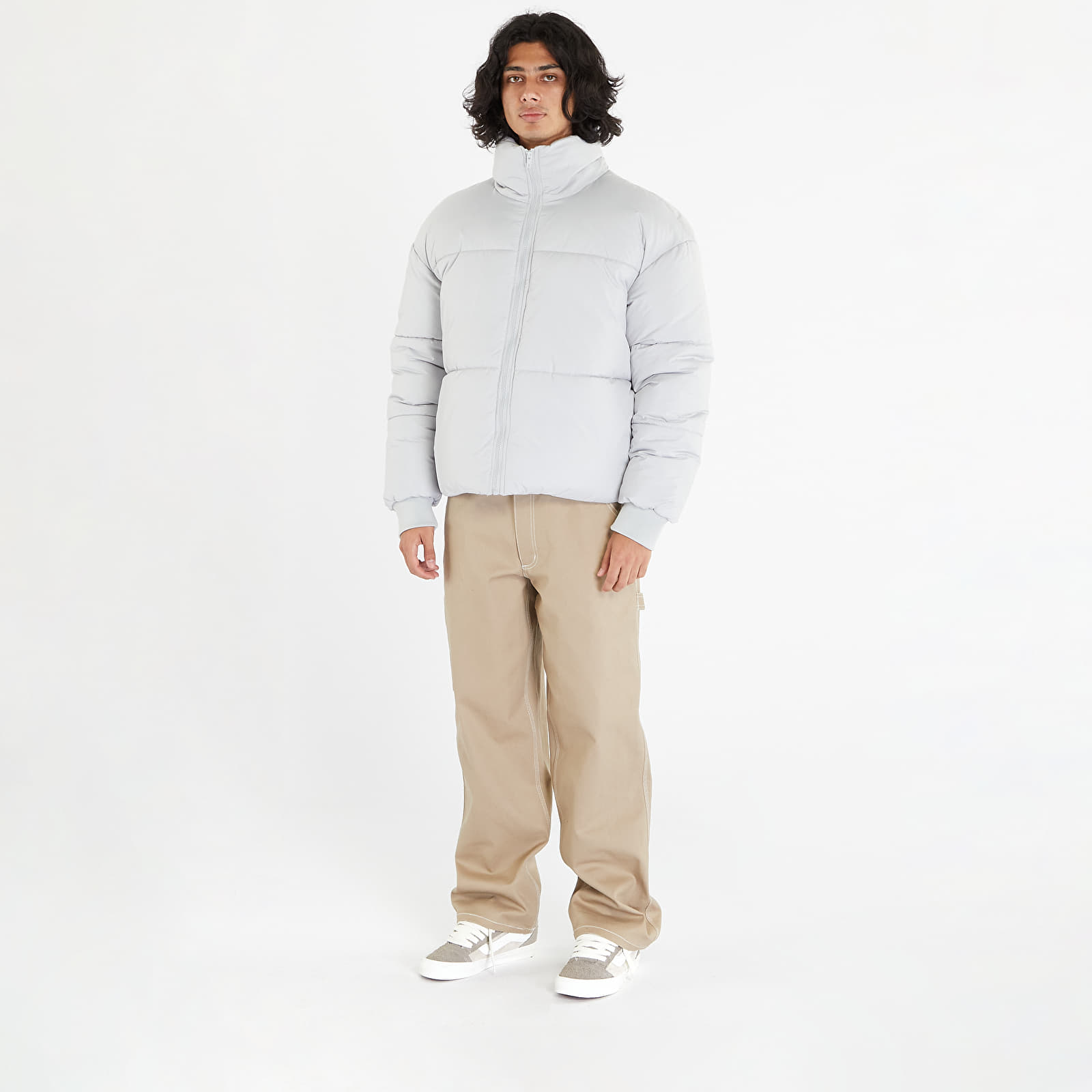 Jakker og frakker Urban Classics Short Big Puffer Jacket Light Asphalt