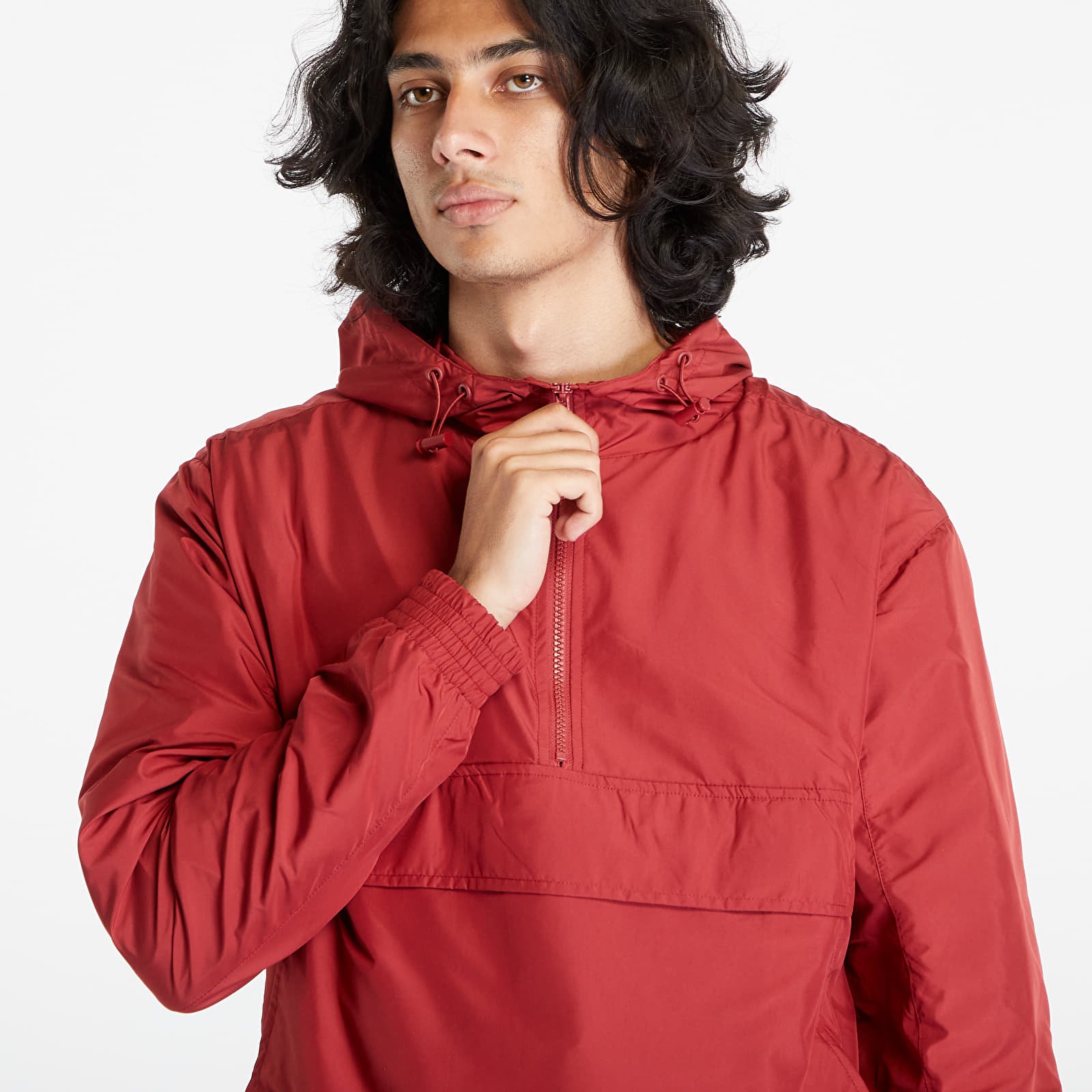 Wiatrówki Urban Classics Basic Pull Over Jacket Brick Red