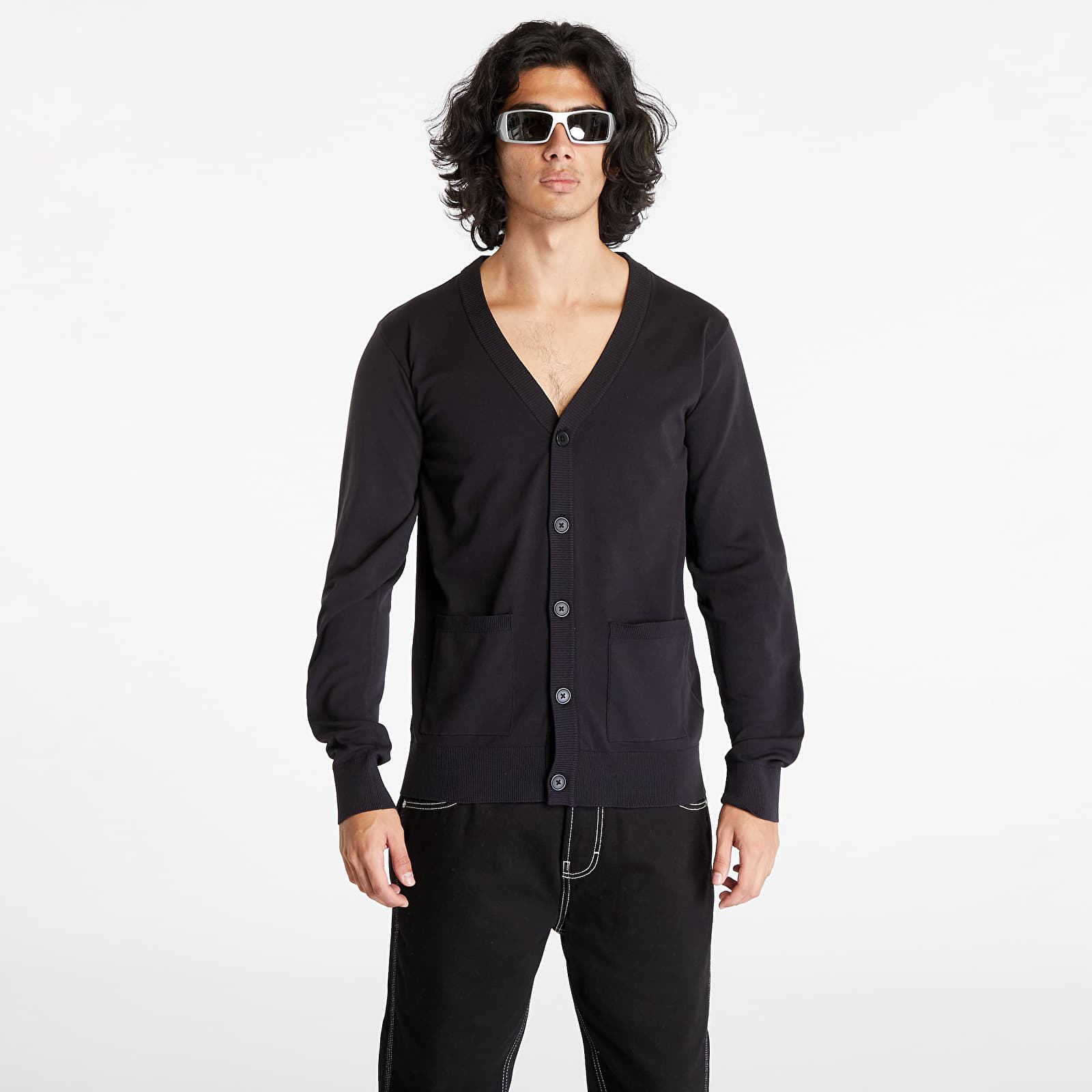 Pulover Urban Classics Fine Cardigan Black S