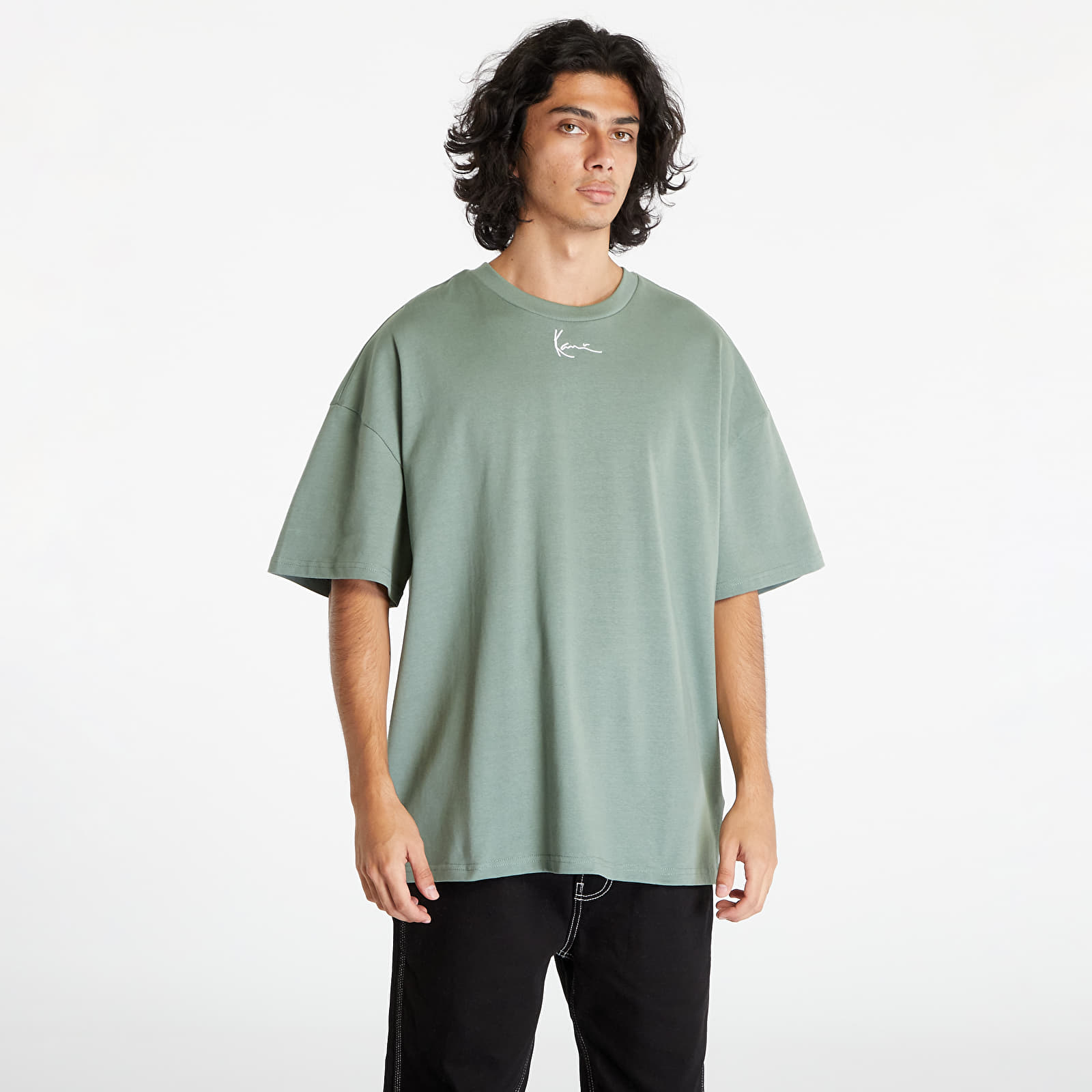 T-shirts Karl Kani Small Signature Heavy Jersey Boxy Tee Dusty Green