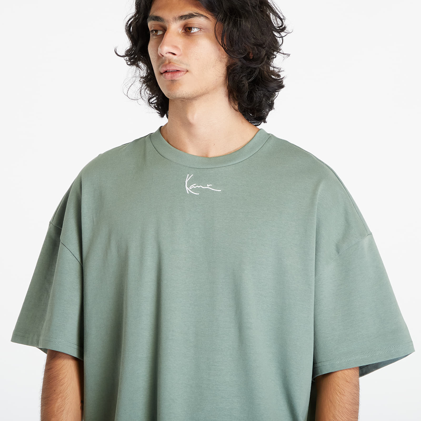 T-shirts Karl Kani Small Signature Heavy Jersey Boxy Tee Dusty Green