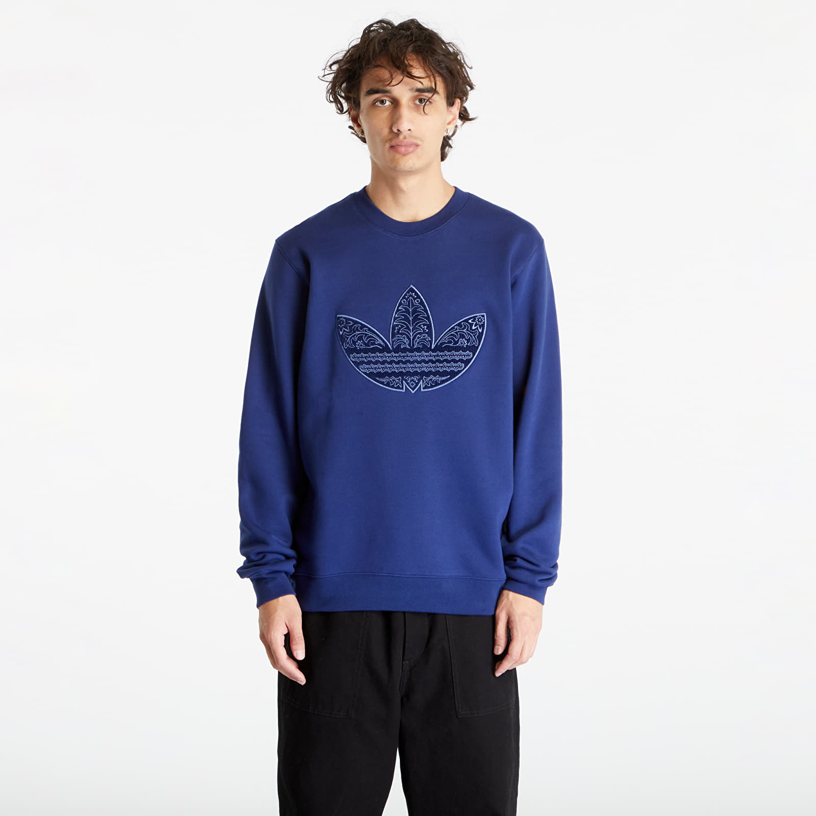 Hoodies en truien adidas Applique Crew Dark Blue Queens