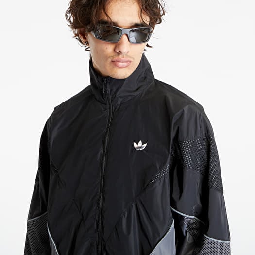 Grey and black adidas jacket top