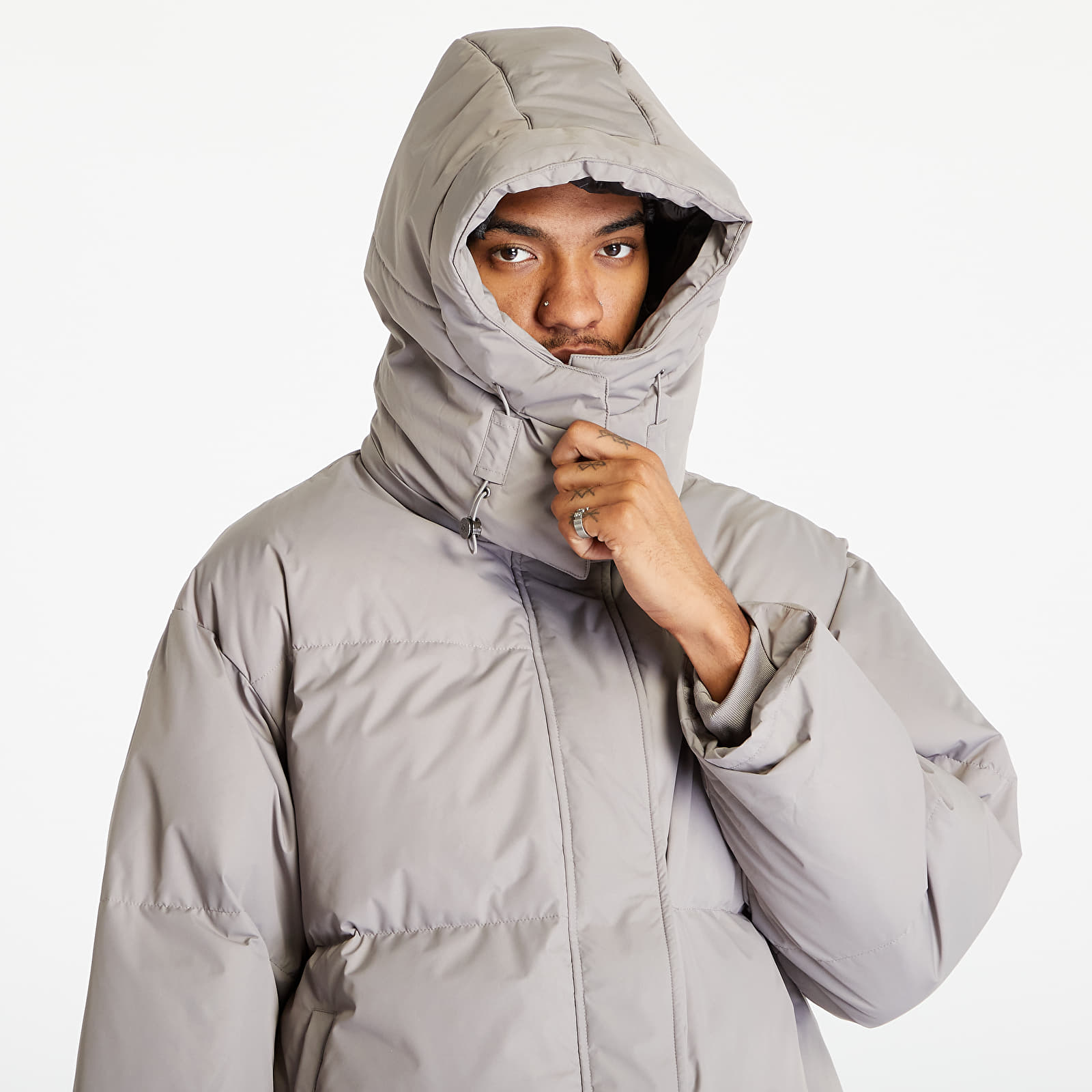 Jackets and Coats Daily Paper Ricole Puffer UNISEX Grey Flannel