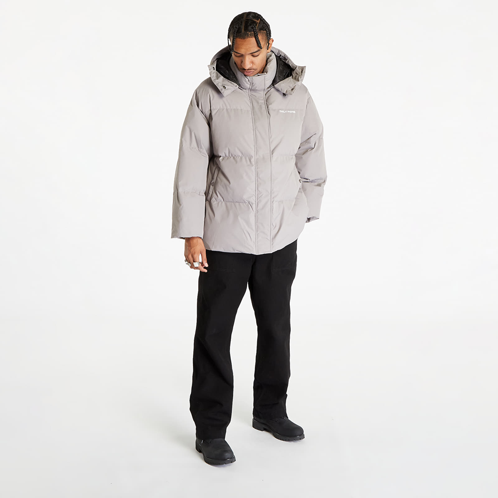 Jackets and Coats Daily Paper Ricole Puffer UNISEX Grey Flannel