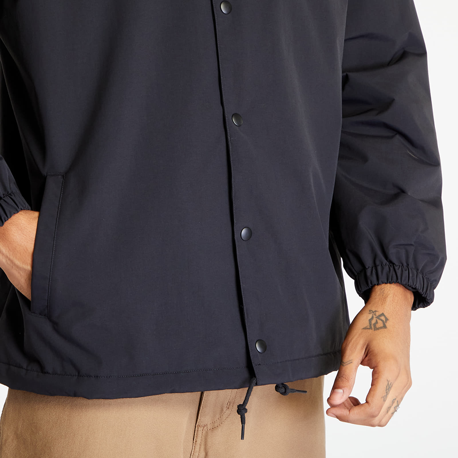 Kurtki Carhartt WIP Hooded Coach Jacket UNISEX Black/ White