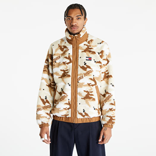 Chaqueta TOMMY JEANS Sherpa Jacket Woodland Camo Aop Beige