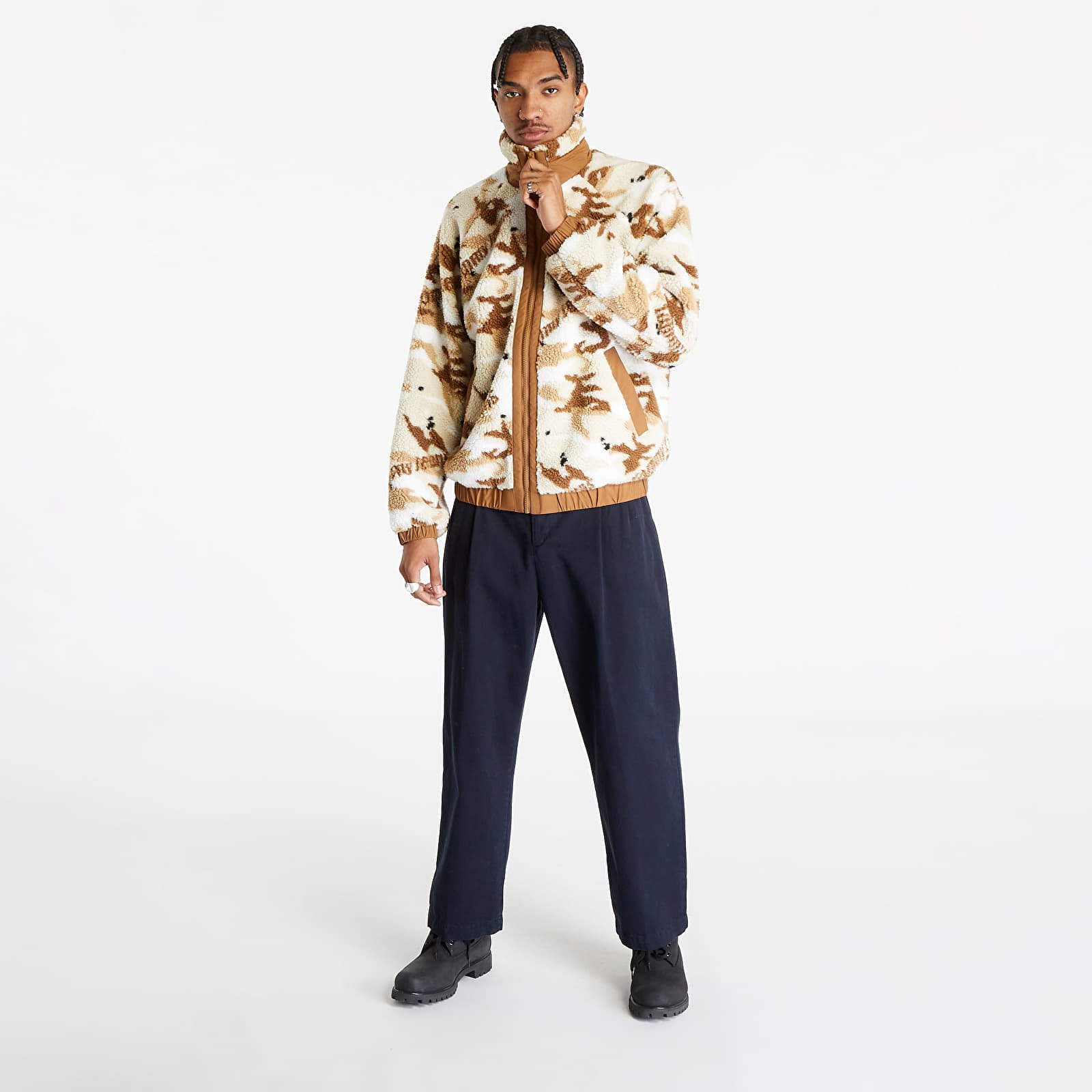Jackets TOMMY JEANS Sherpa Jacket Woodland Camo Aop Beige