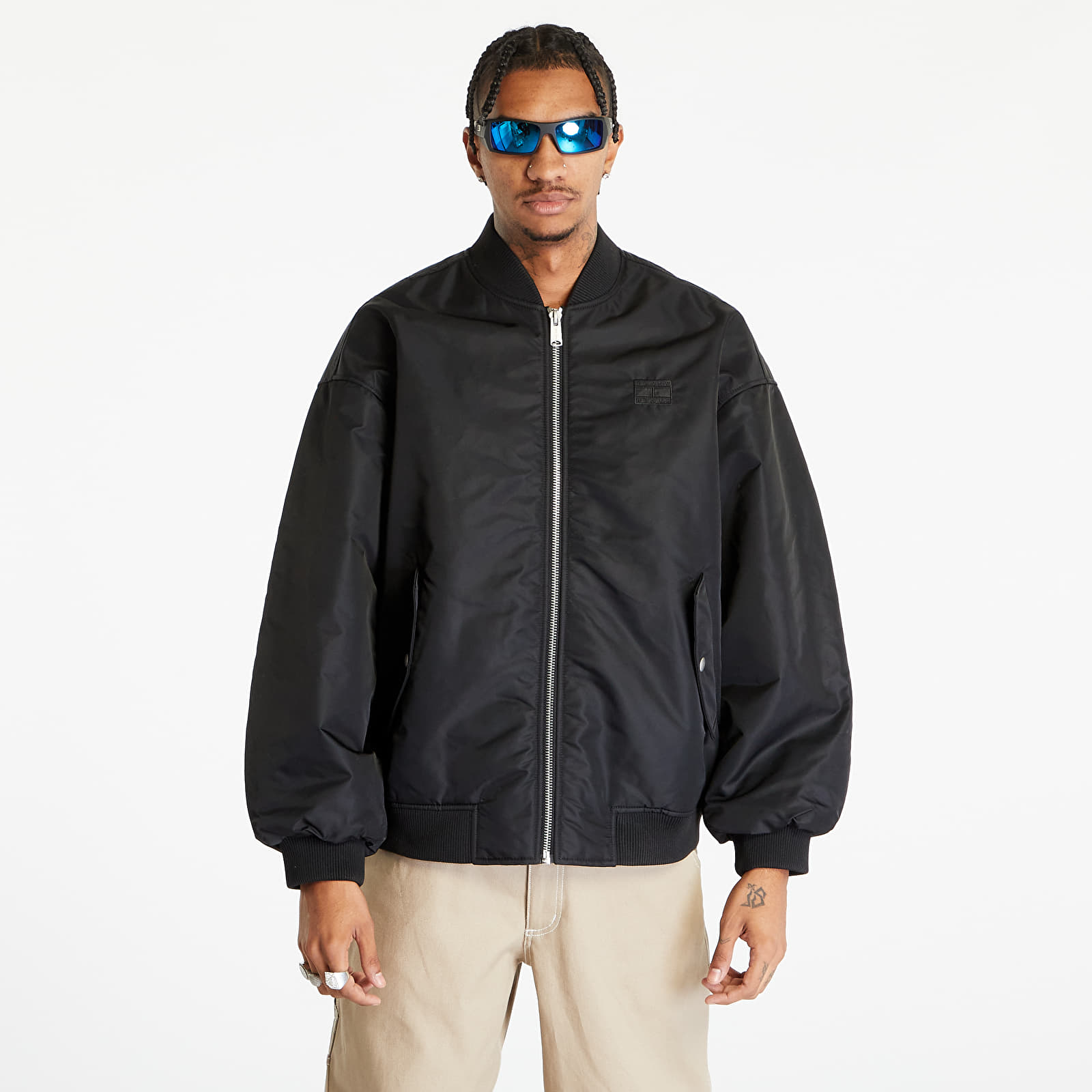 Jackets TOMMY JEANS Oversized Tonal Applique Bomber Jacket Black