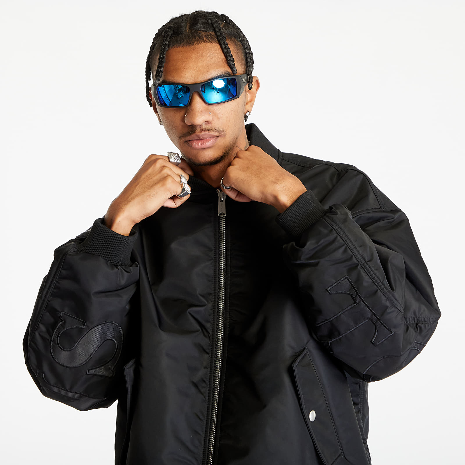 Jackets TOMMY JEANS Oversized Tonal Applique Bomber Jacket Black