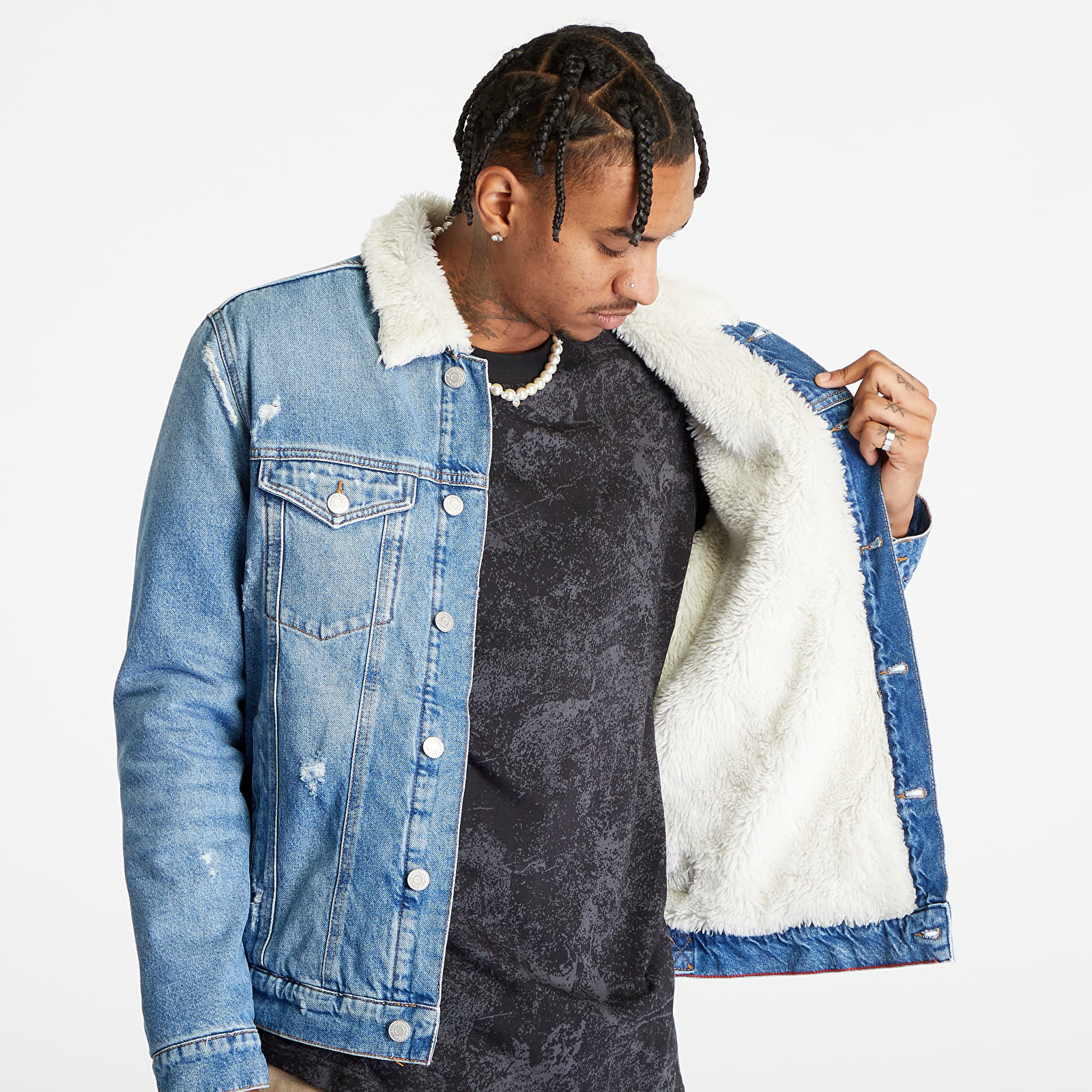 Jackets TOMMY JEANS Teddy Trucker Jacket Denim Medium Queens
