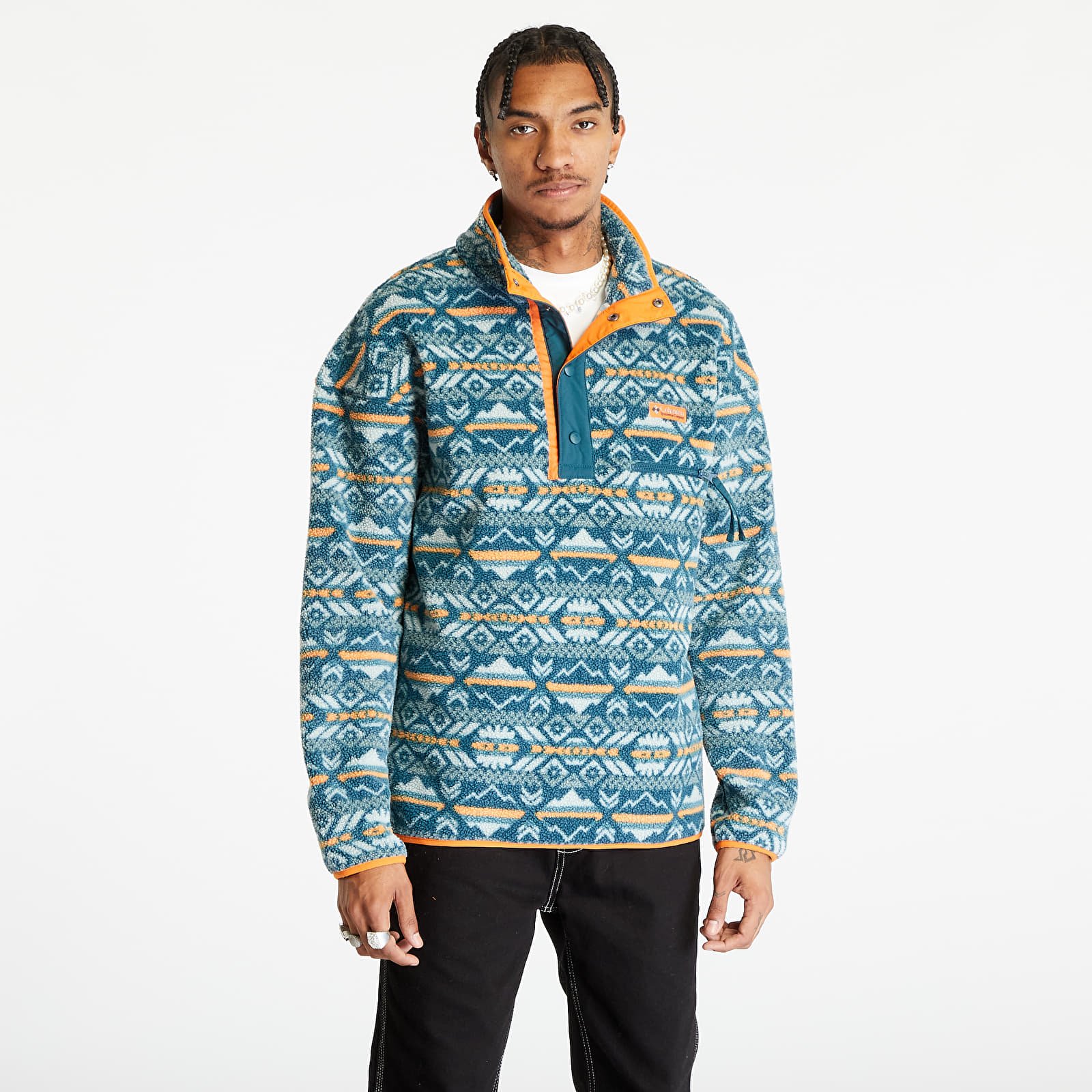Регланы и толстовки Columbia Helvetia™ Half Snap Fleece Hoodie Night Wave Chec