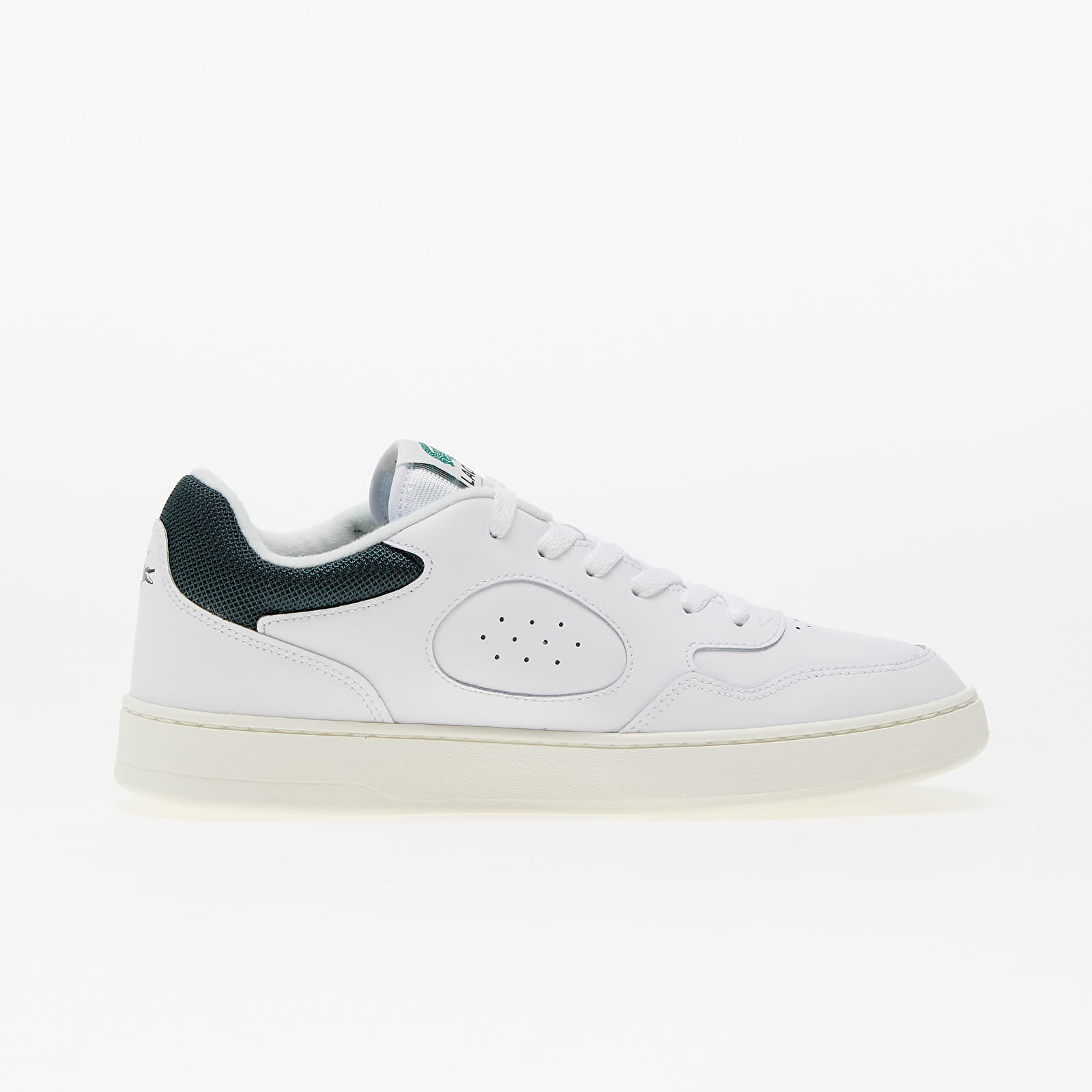 Lacoste white sales and green sneakers