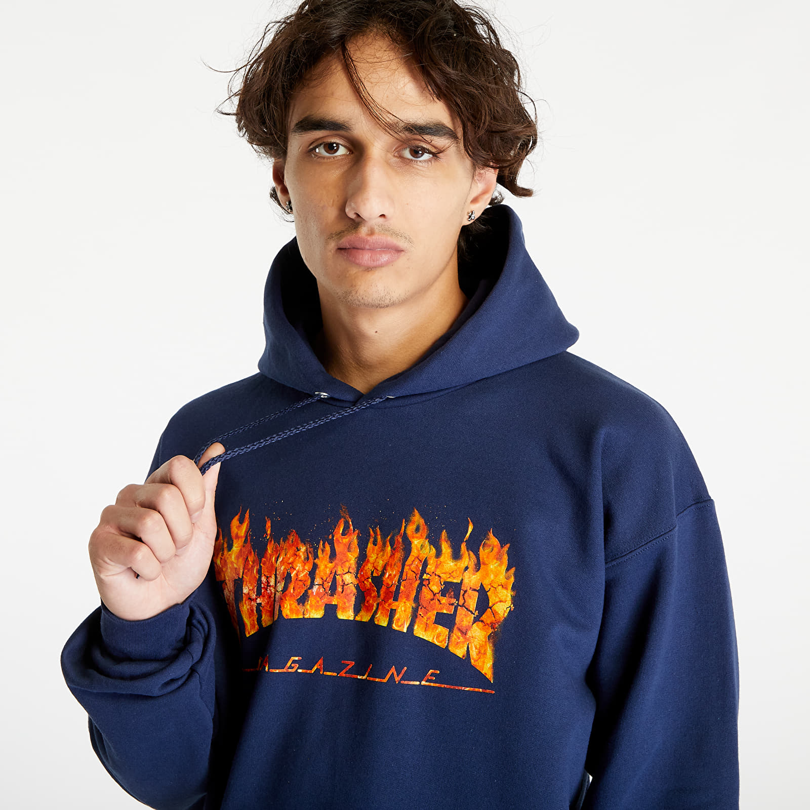 Hanorac Thrasher Inferno Hood Navy Blue - 1 | YEO