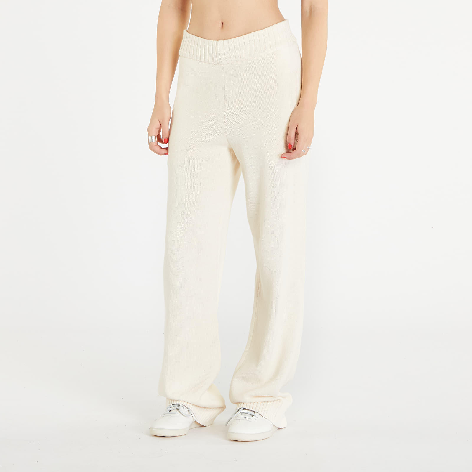 Pantaloni adidas Originals Women's Premium Essentials Knit Relaxed Pants Wonder White L