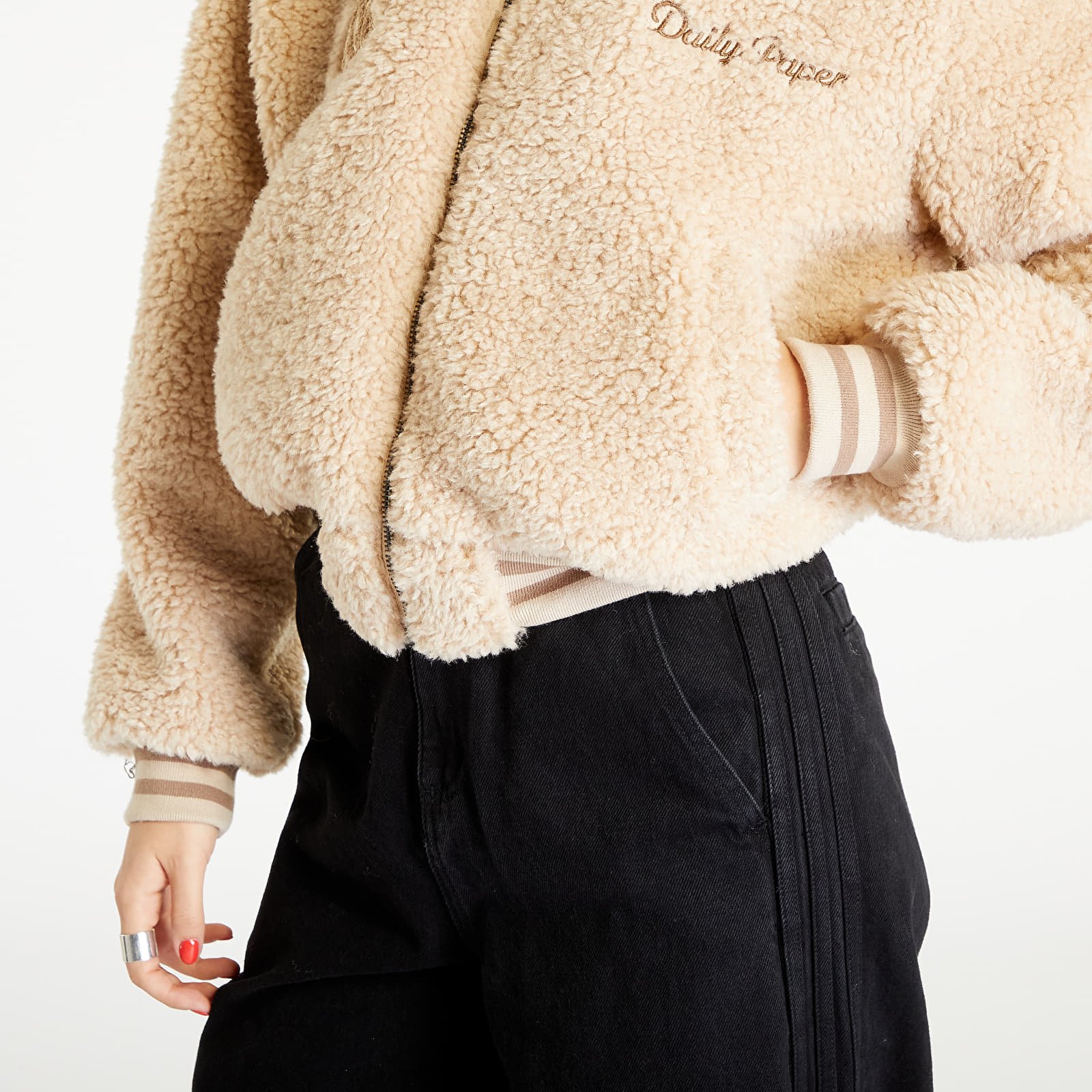 Bundy Daily Paper Rasra Varsity Jacket Birch White