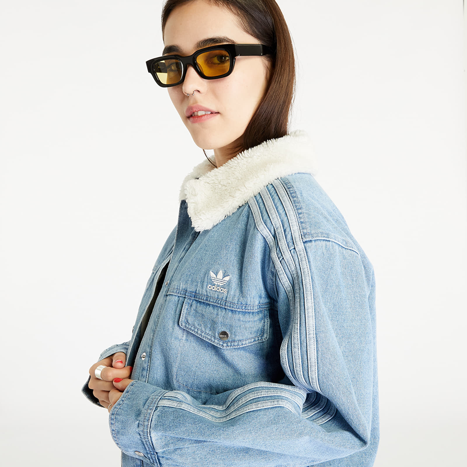 Jassen adidas Originals Denim Jacket Clear Blue