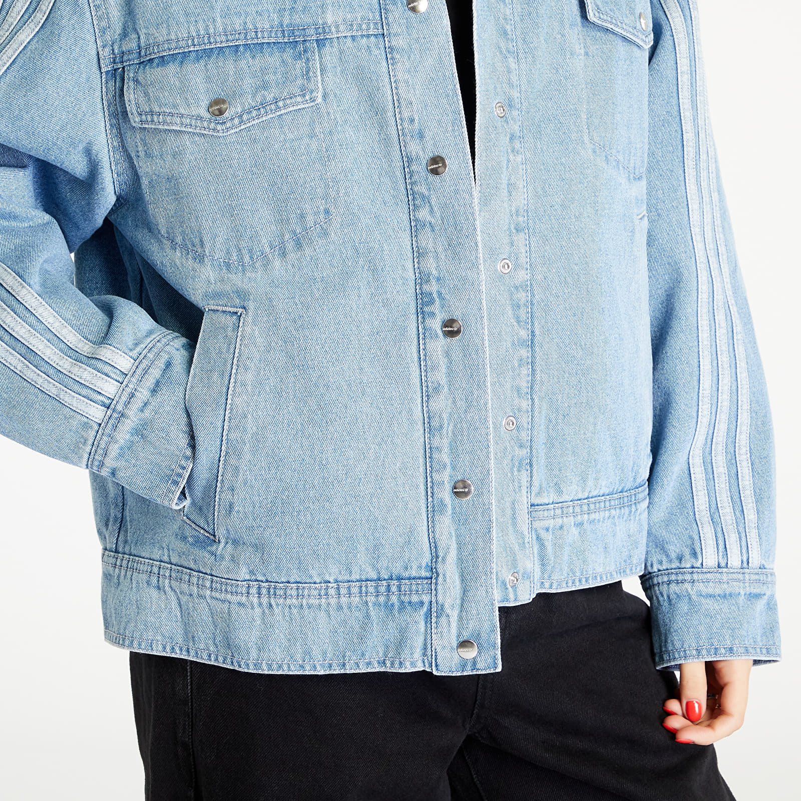 Adidas jean jacket outlet