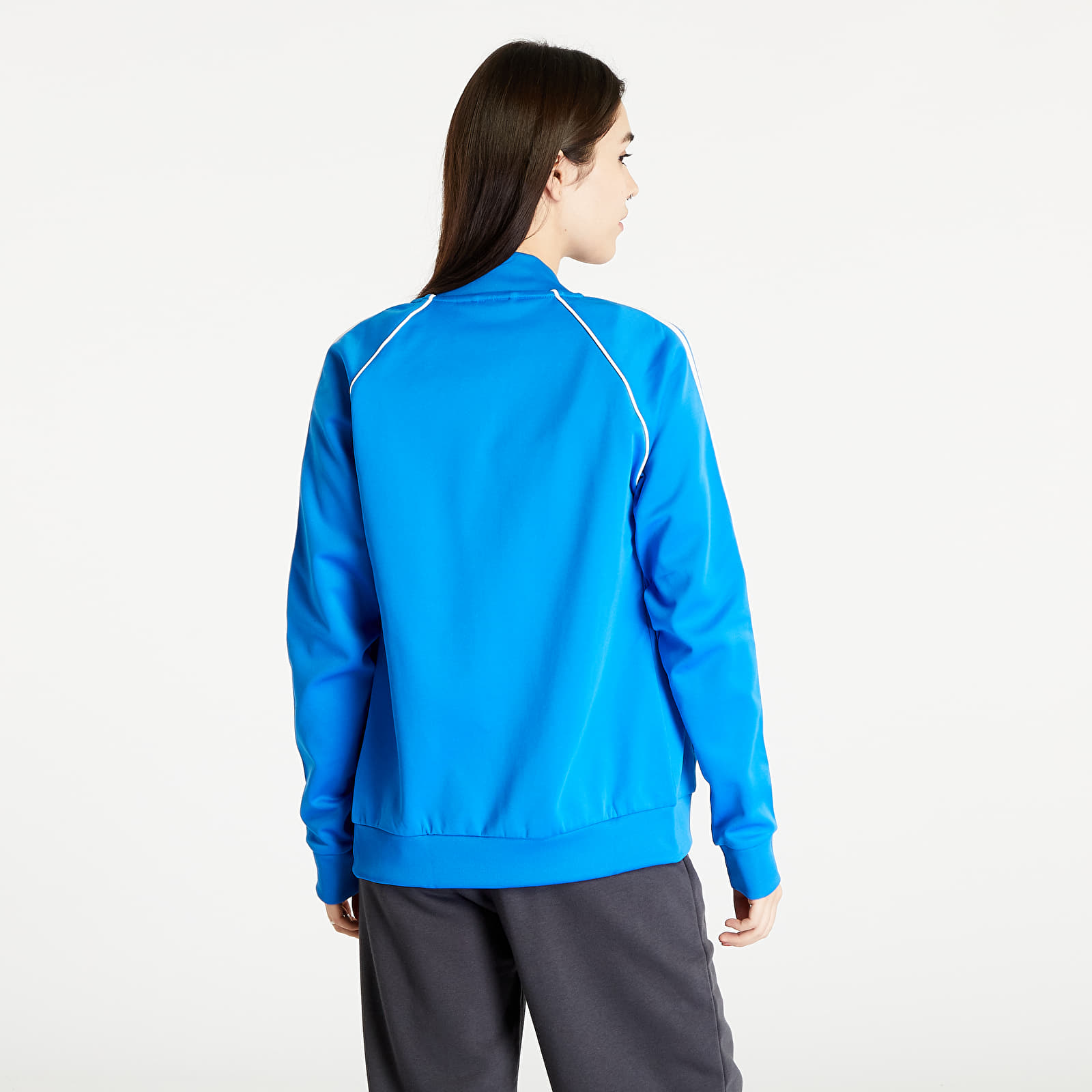 Mikiny adidas Originals Sustainability Classic Track Top Blue Bird