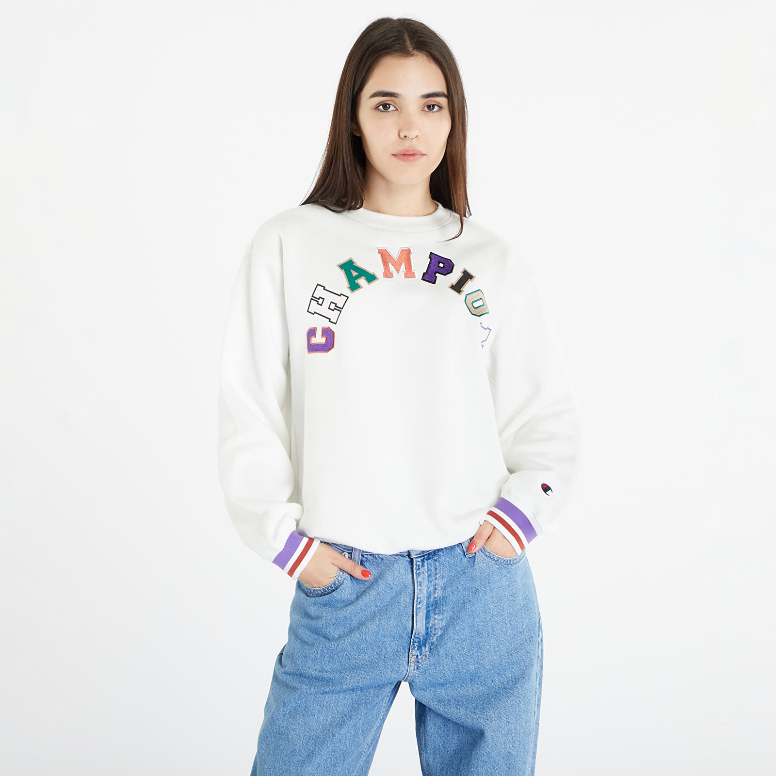 Mikiny Champion Crewneck Sweatshirt White