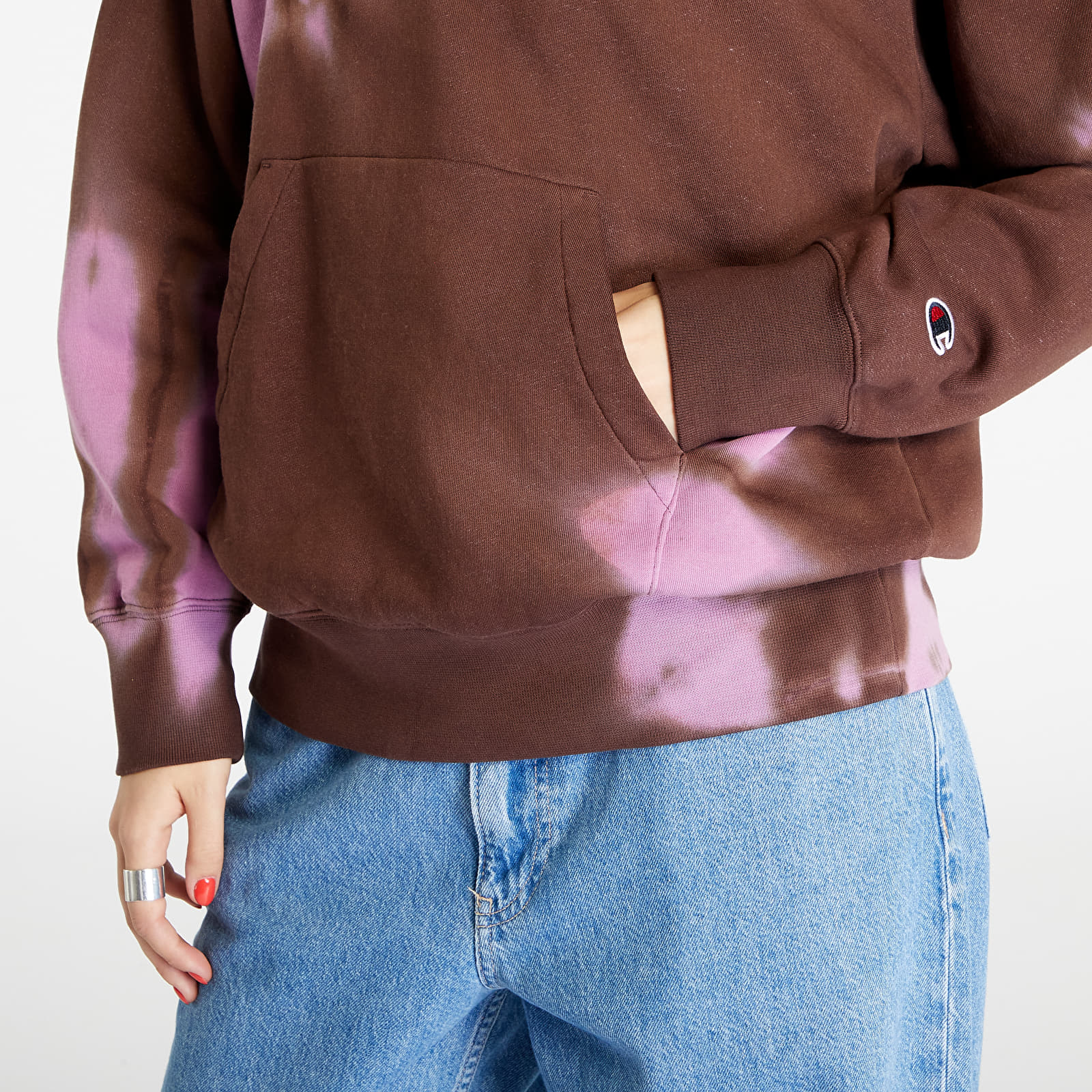 Hoodies and sweatshirts Champion Hooded Sweatshirt Brown Pink Queens