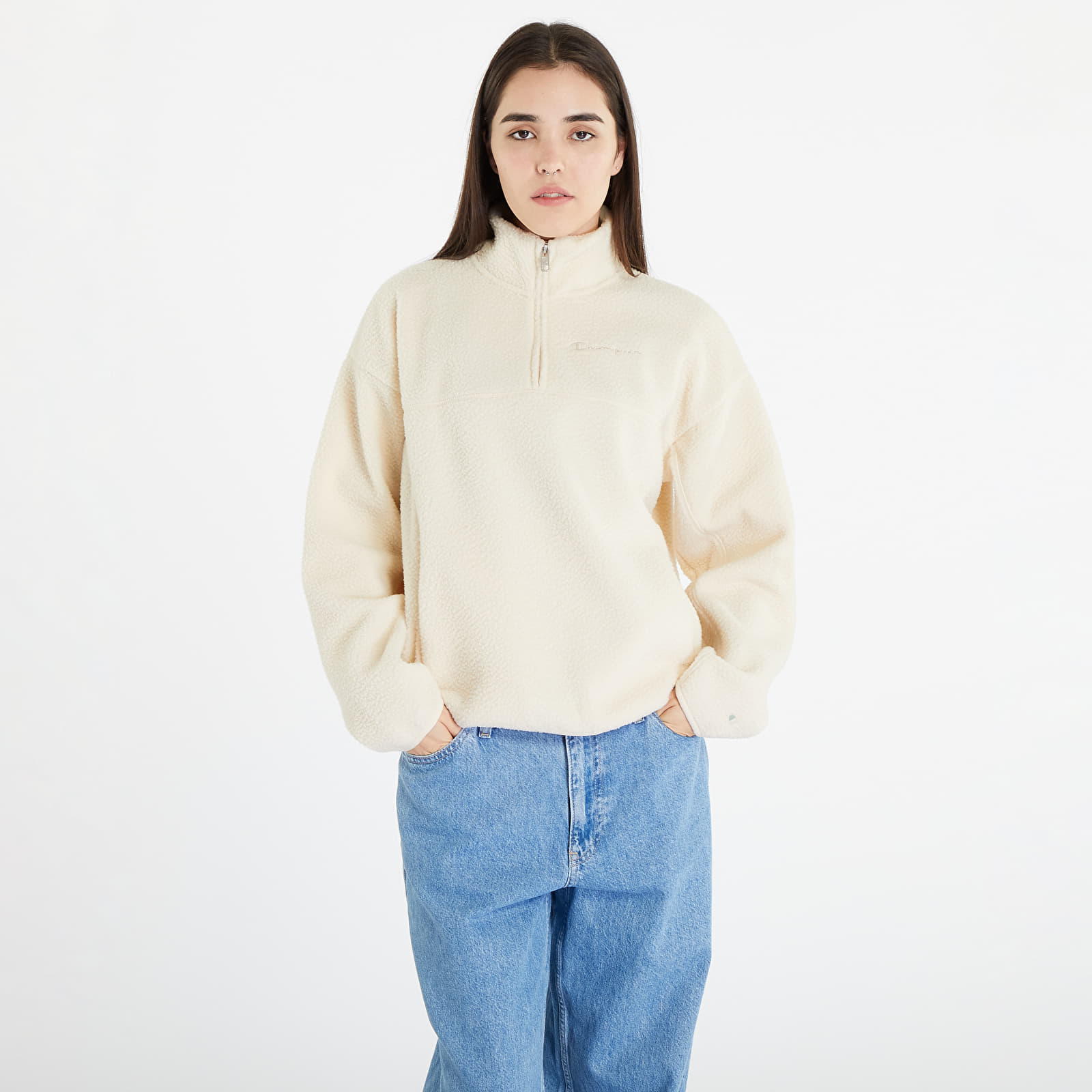 Hettegensere og sweatshirts Champion Half Zip Sweatshirt Creamy