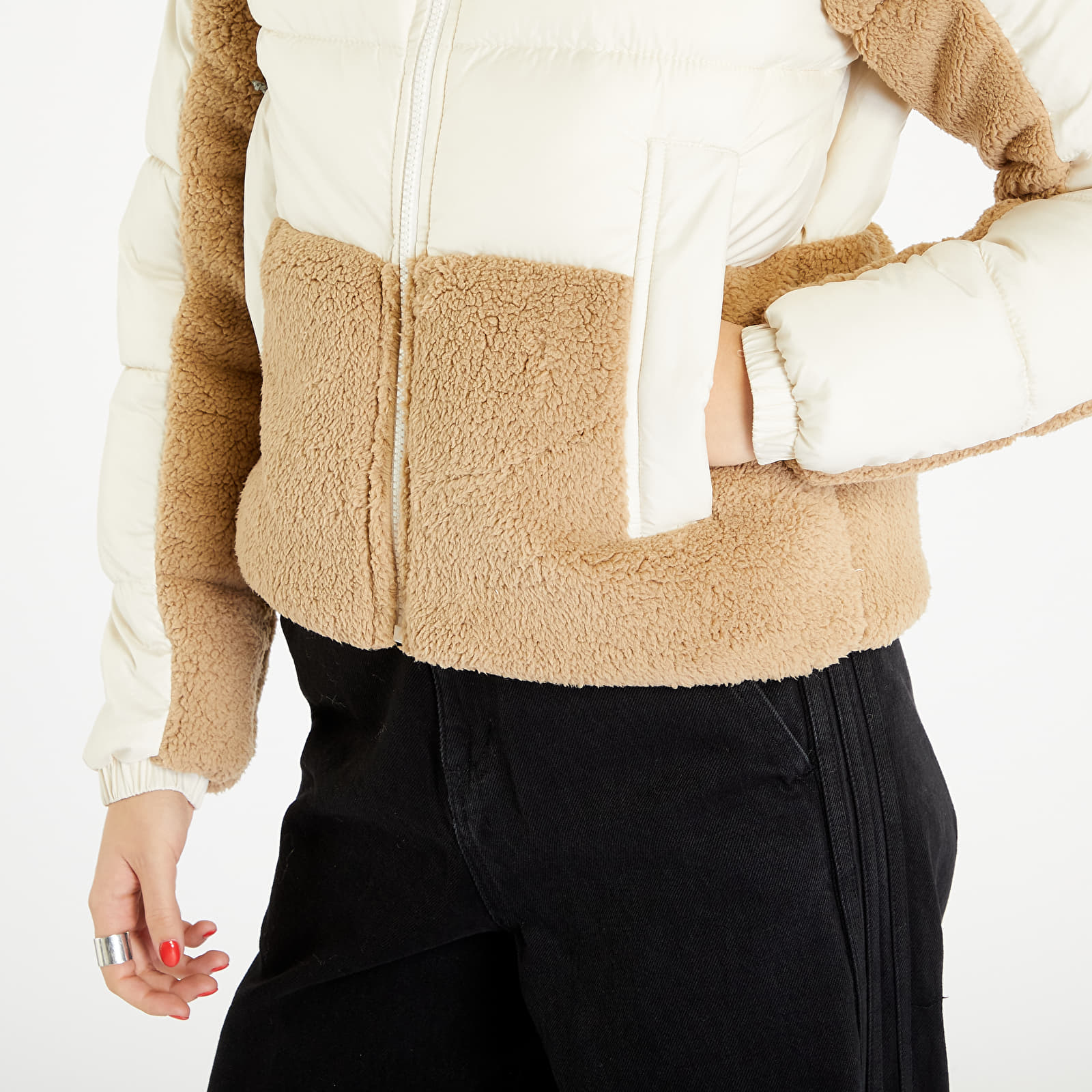 Bundy Columbia Leadbetter Point™ Sherpa Hybrid Puffer Jacket Chalk Beach