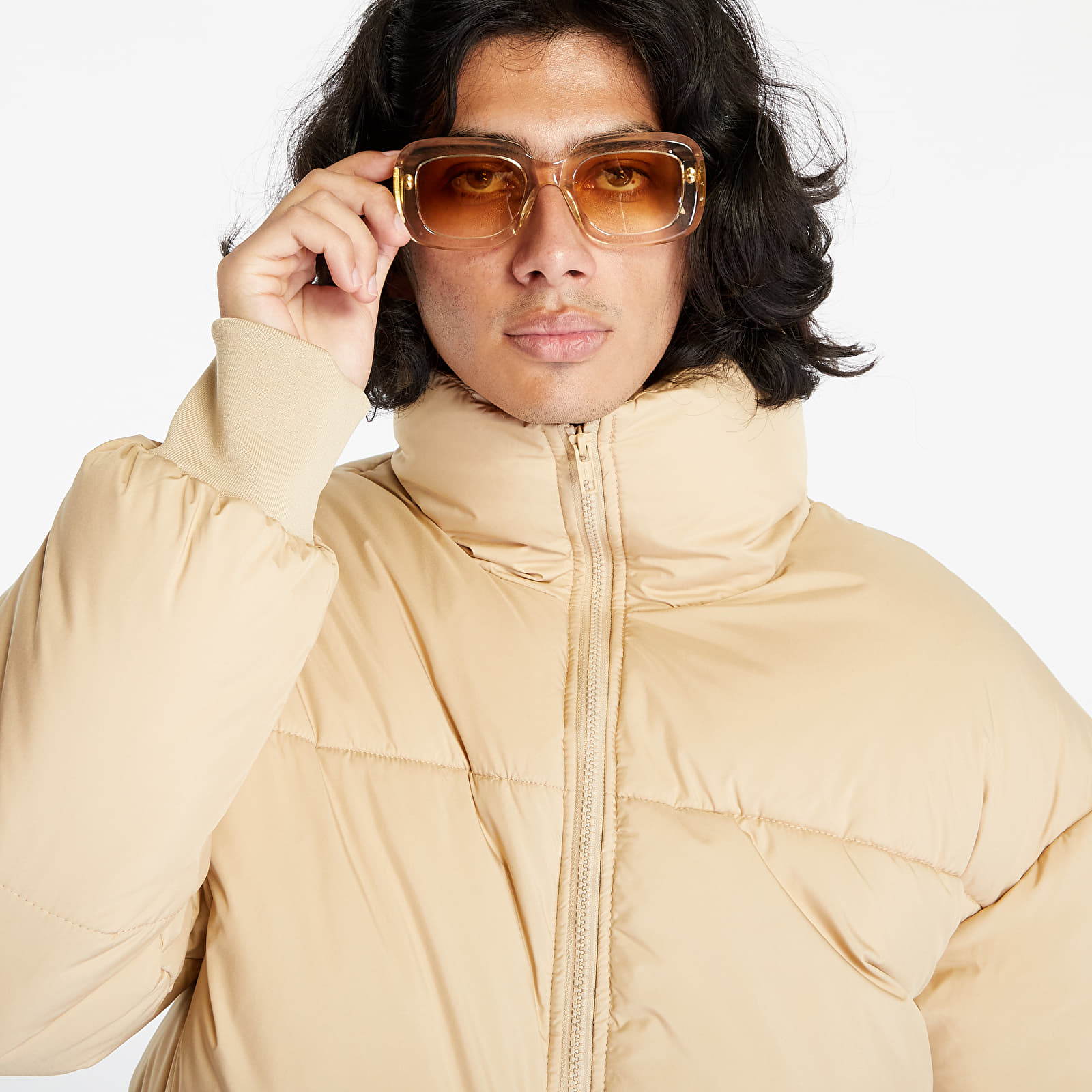 Jakker Urban Classics Short Big Puffer Jacket Union Beige