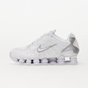Nike shox white sales silver