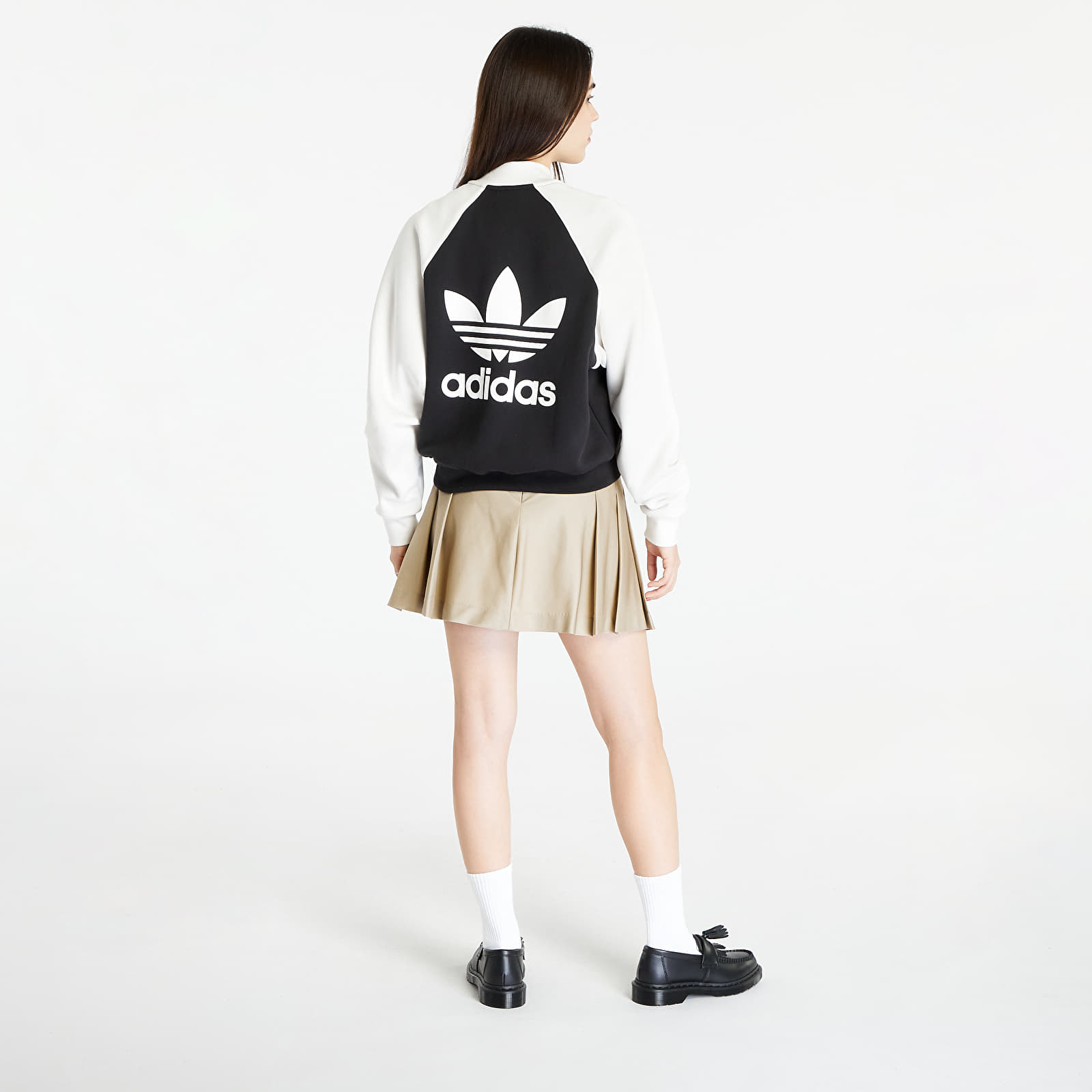 Bomber bundy adidas Originals Adicolor Classics Trefoil Colleague Fleece Jacket Bomber Black