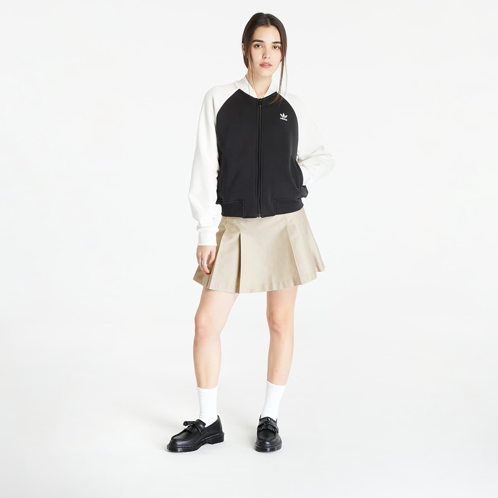Bomber bundy adidas Originals Adicolor Classics Trefoil Colleague Fleece Jacket Bomber Black