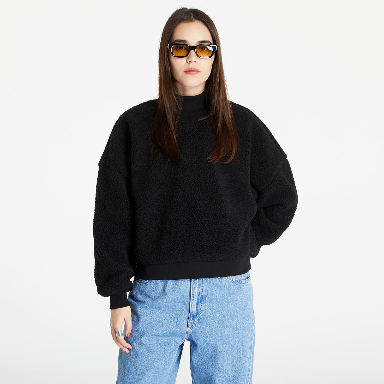 Hanorac Urban Classics Ladies Sherpa Crewneck Black