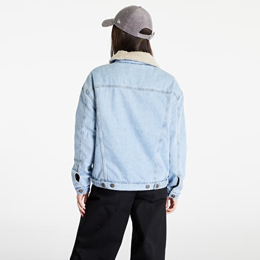 Sherpa denim jacket oversized online