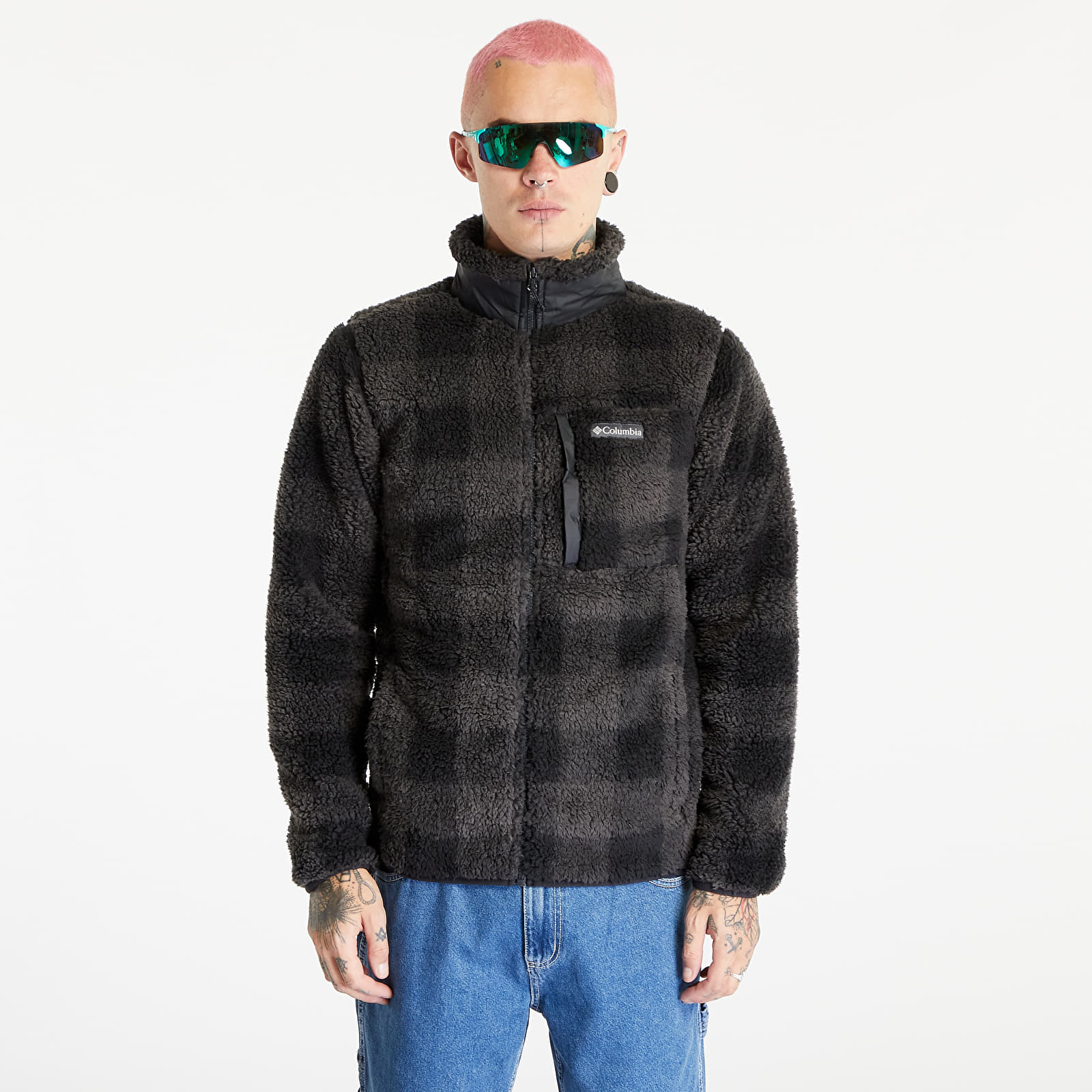 Bundy Columbia Winter Pass™ Print Fleece Full Zip Jacket Black Check