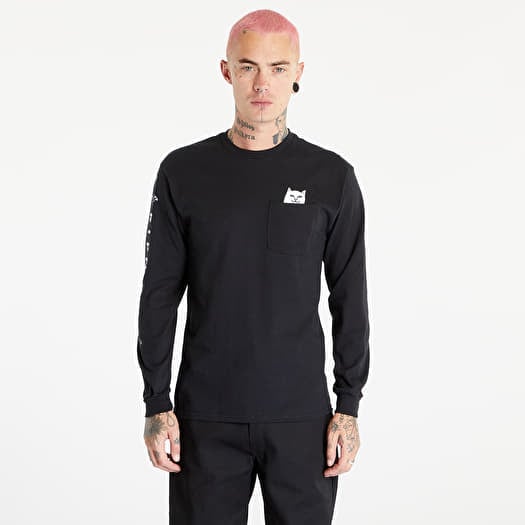 T-shirt RIPNDIP Lord Nermal Long Sleeve Tee Black