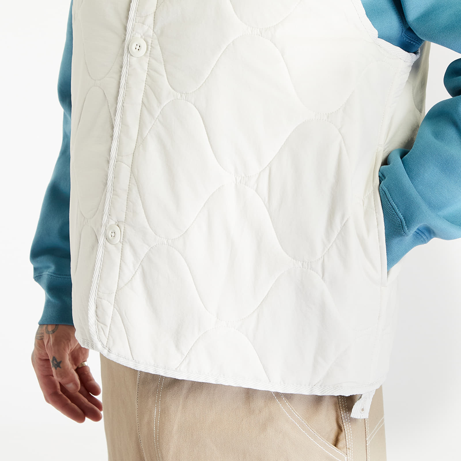 Vesty Nike Life Men's Woven Insulated Military Vest Light Bone/ Light Bone