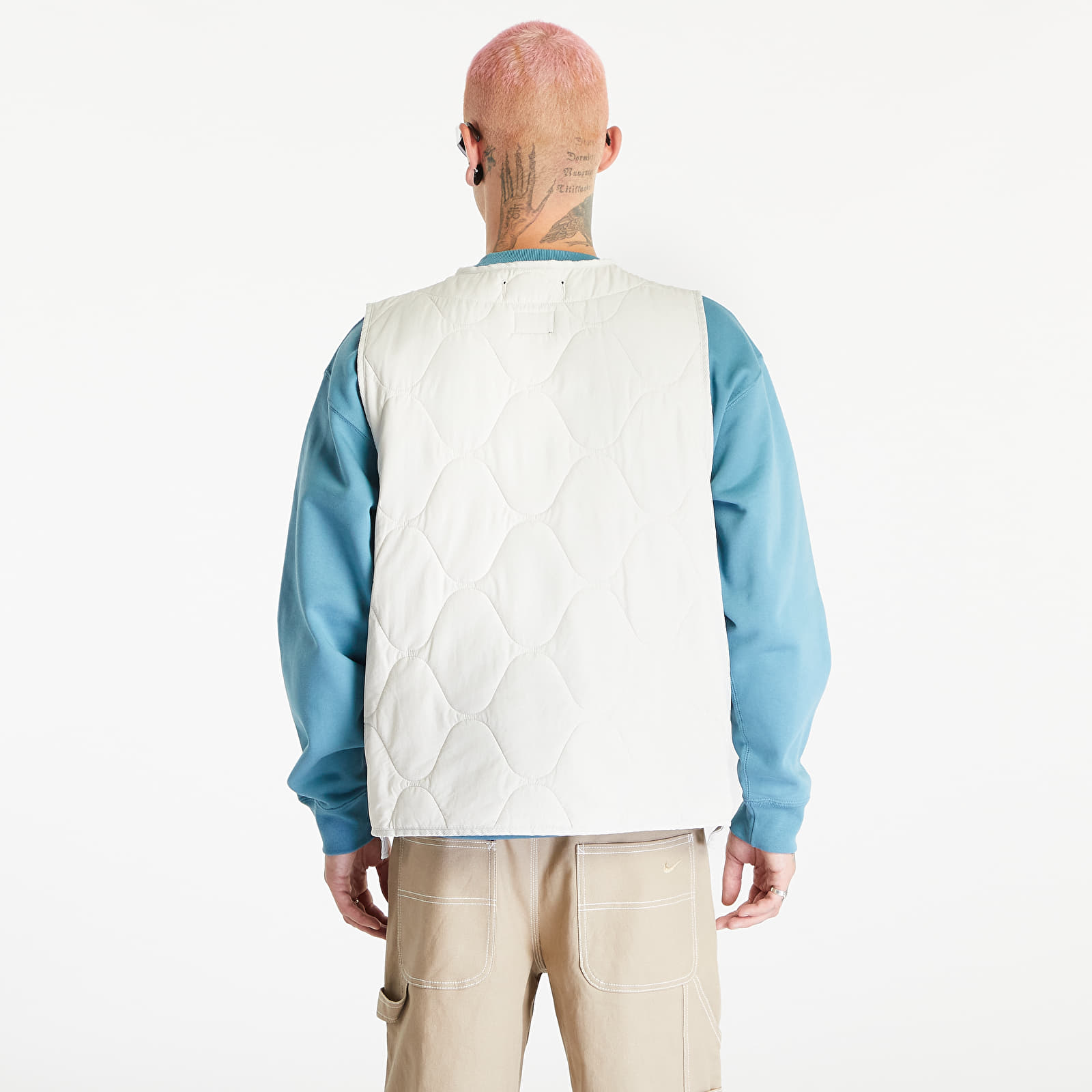 Vesty Nike Life Men's Woven Insulated Military Vest Light Bone/ Light Bone