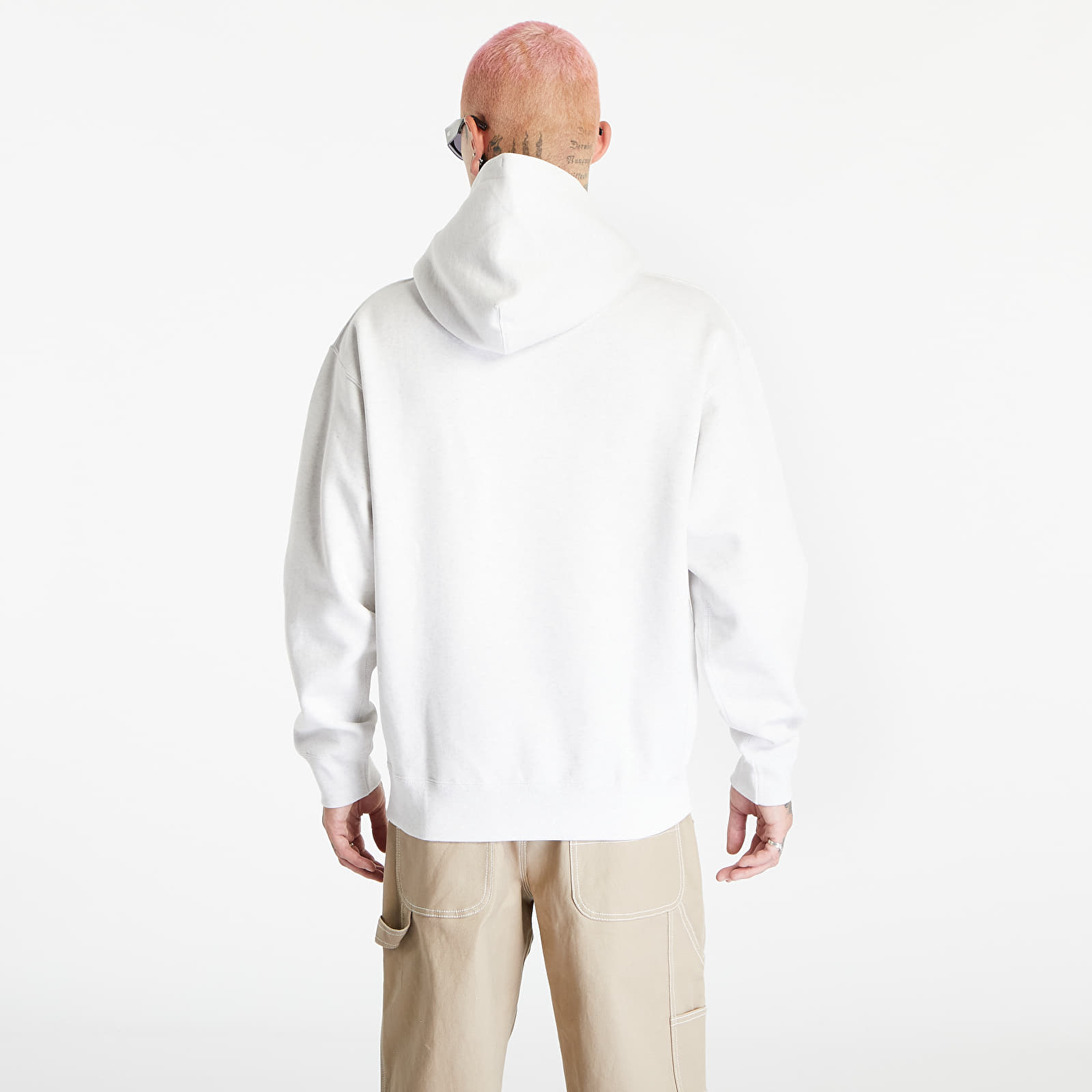 Hoodies and sweatshirts  Nike Solo Swoosh Men's Fleece Pullover Hoodie Birch Heather/ White