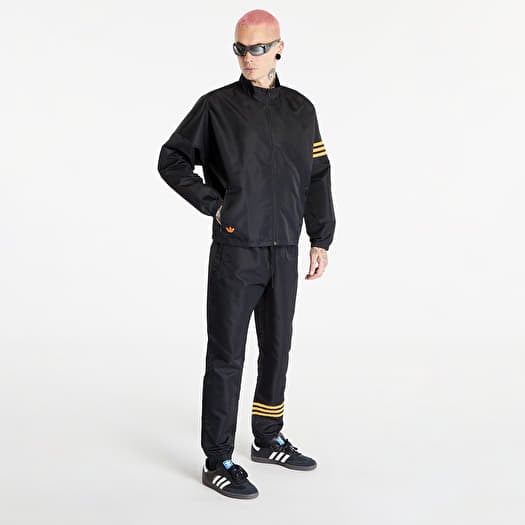 Adidas orange and black 2025 tracksuit
